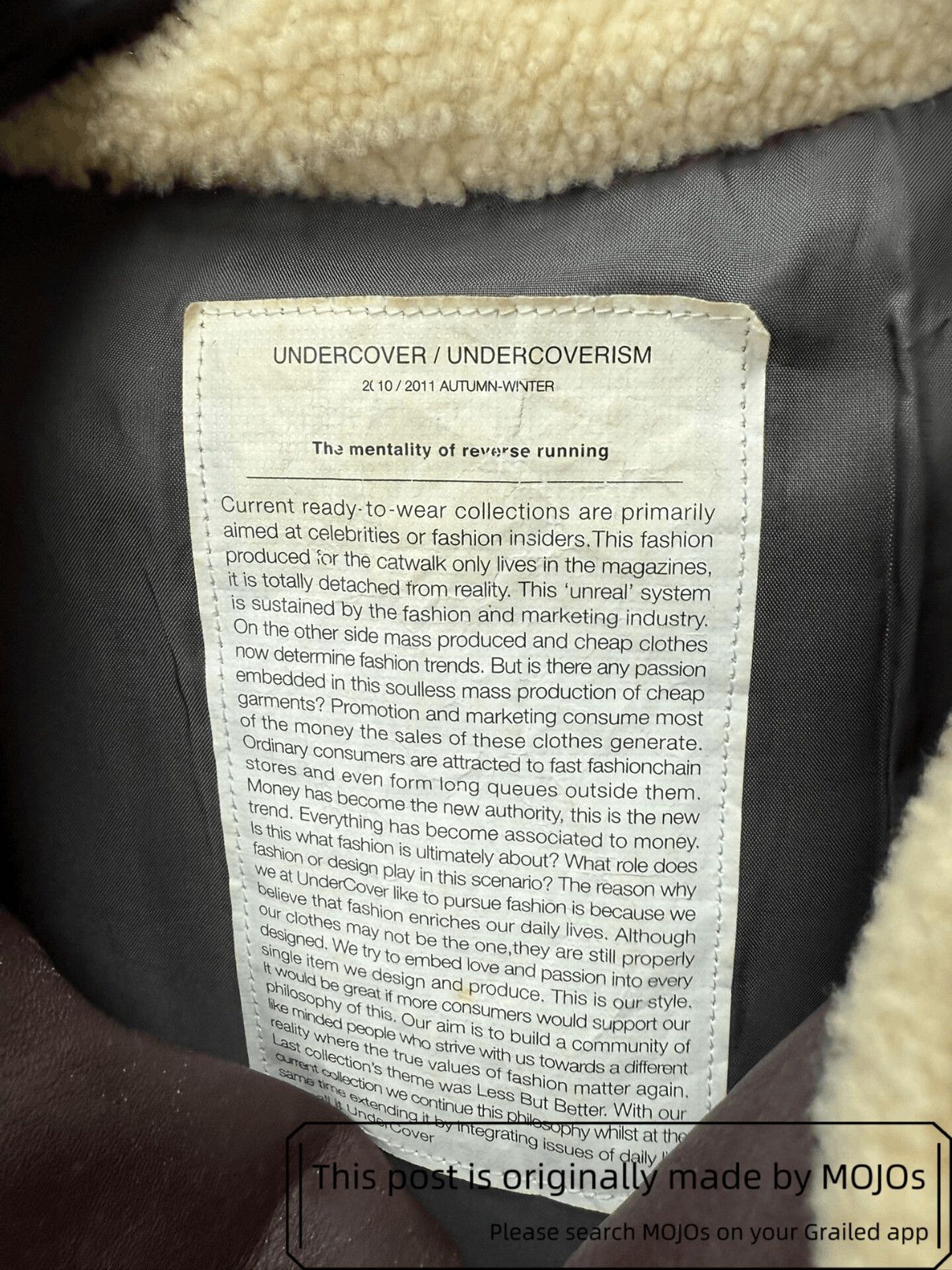 Undercover Sz 3 Undercover 10AW Leather Cross Zip Jacket mojos12132104 Size US L / EU 52-54 / 3 - 5 Thumbnail