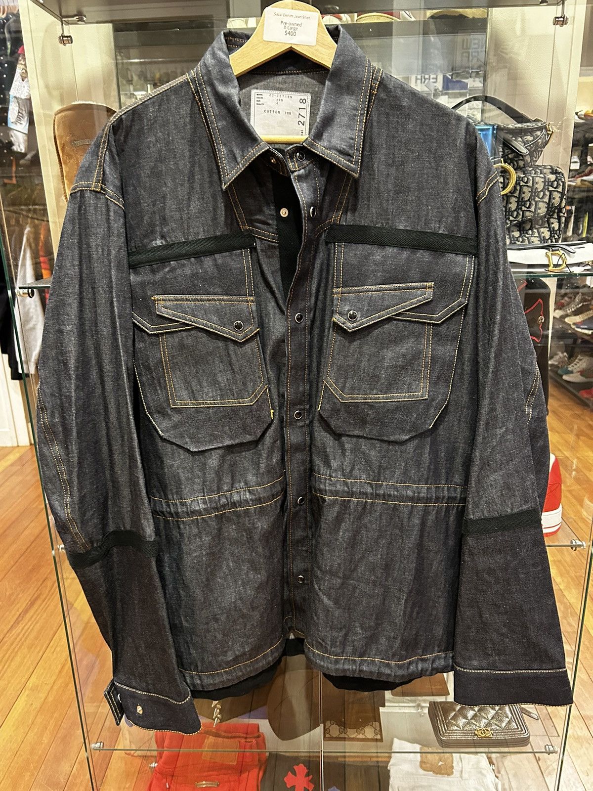 Sacai Sacai Denim Jacket Size US XL / EU 56 / 4 - 1 Thumbnail