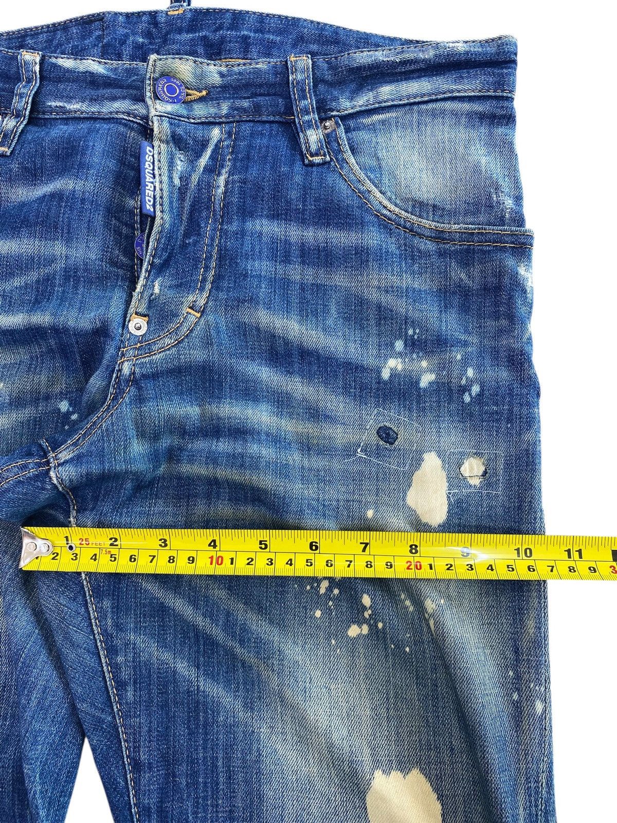 Dsquared2 Dsquared2 Distressed Paint-Splatter Style Twist Leg Jeans Size US 30 / EU 46 - 8 Thumbnail