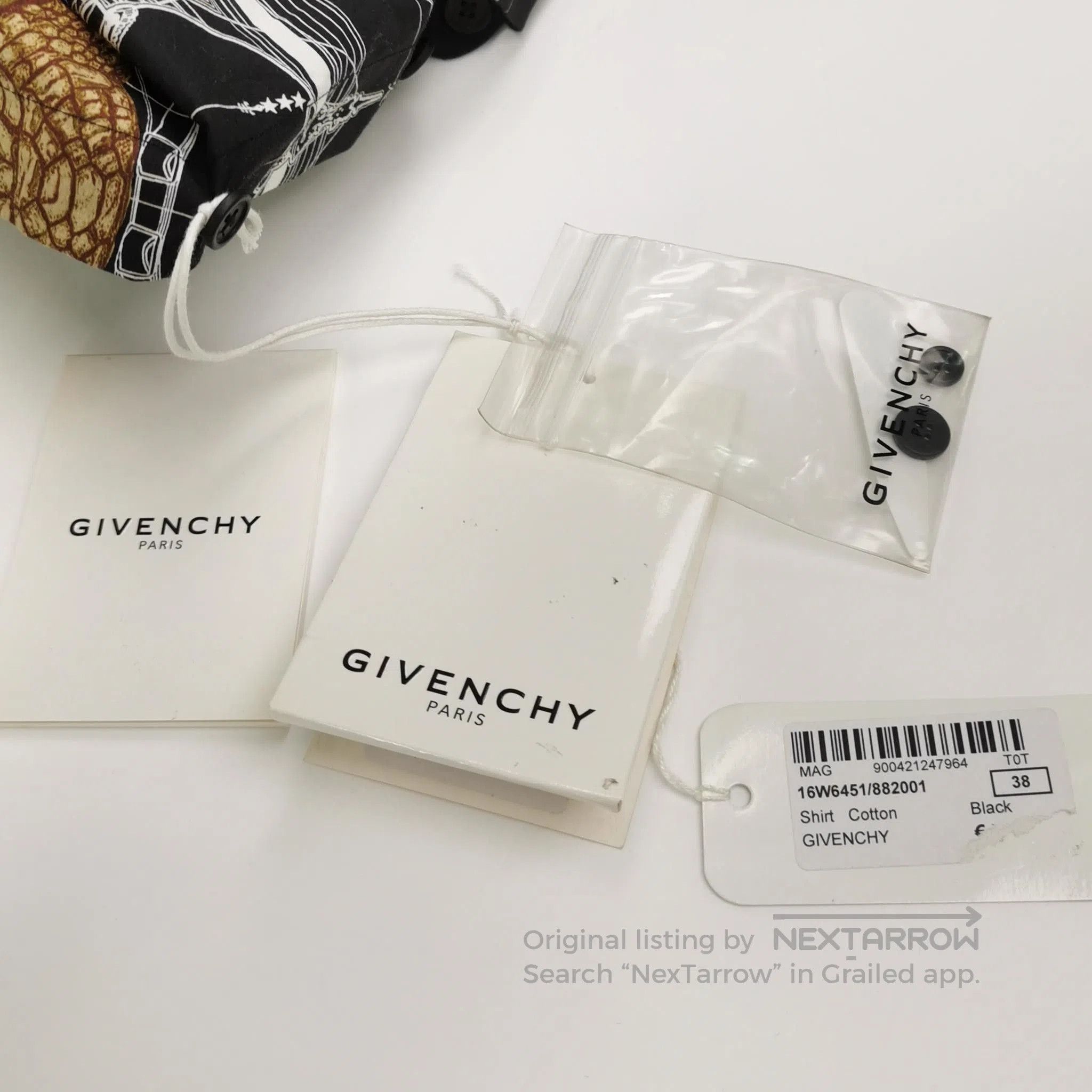 Givenchy Givenchy Cobra Print Contrast Collar Cotton Shirt. Size US S / EU 44-46 / 1 - 3 Thumbnail