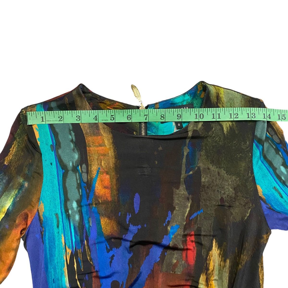 Designer × Ted Baker Ted Baker Draped Multicolor Stretch Dress Size XS / US 0-2 / IT 36-38 - 18 Thumbnail
