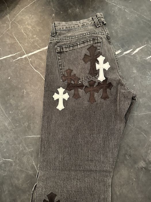 Chrome Hearts Chrome hearts Flame Cross Jeans | Grailed