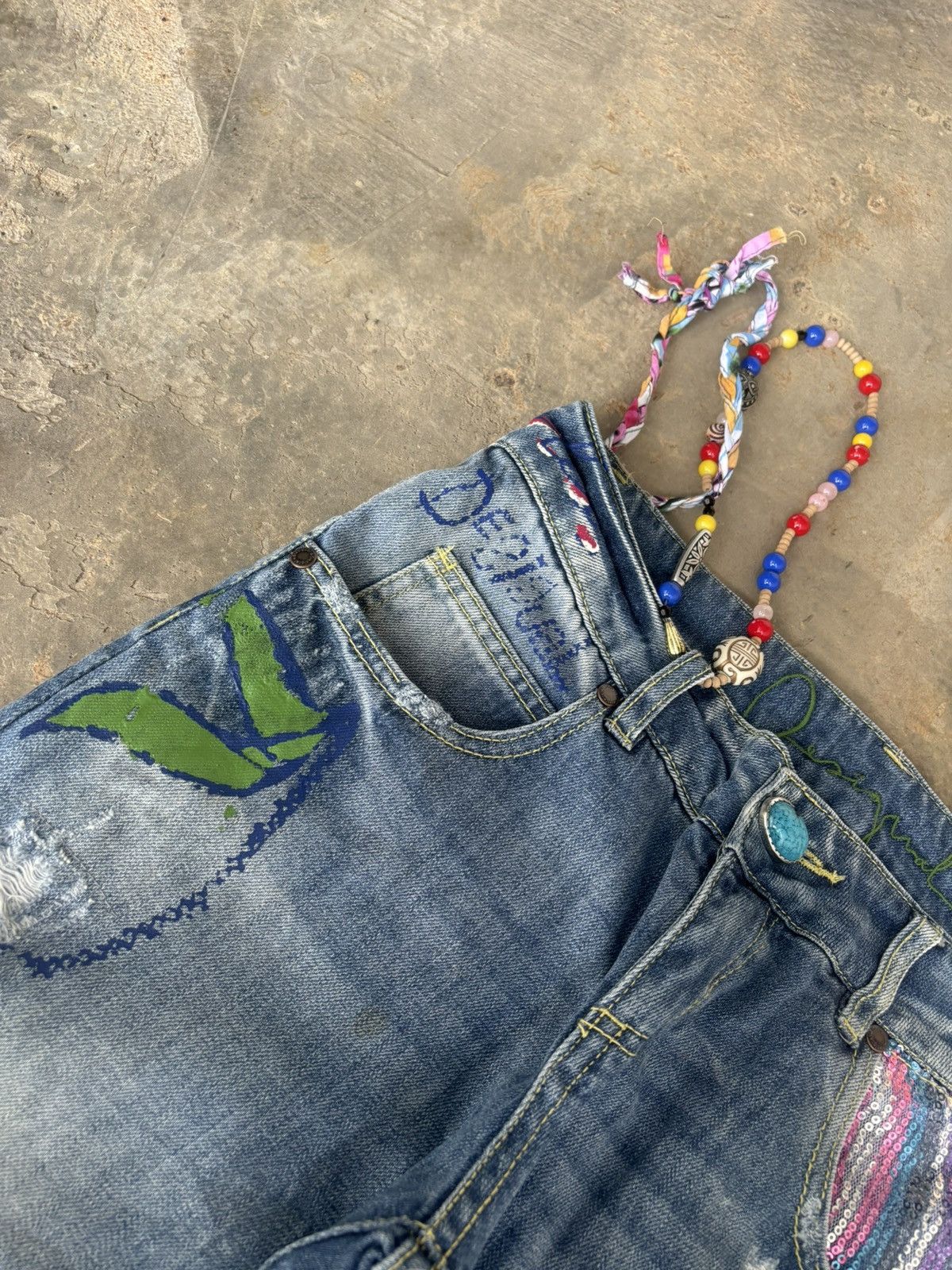 Hysteric Glamour Y2k Floral Hysteric Glamour style Denim Unisex Size US 28 / EU 44 - 7 Thumbnail