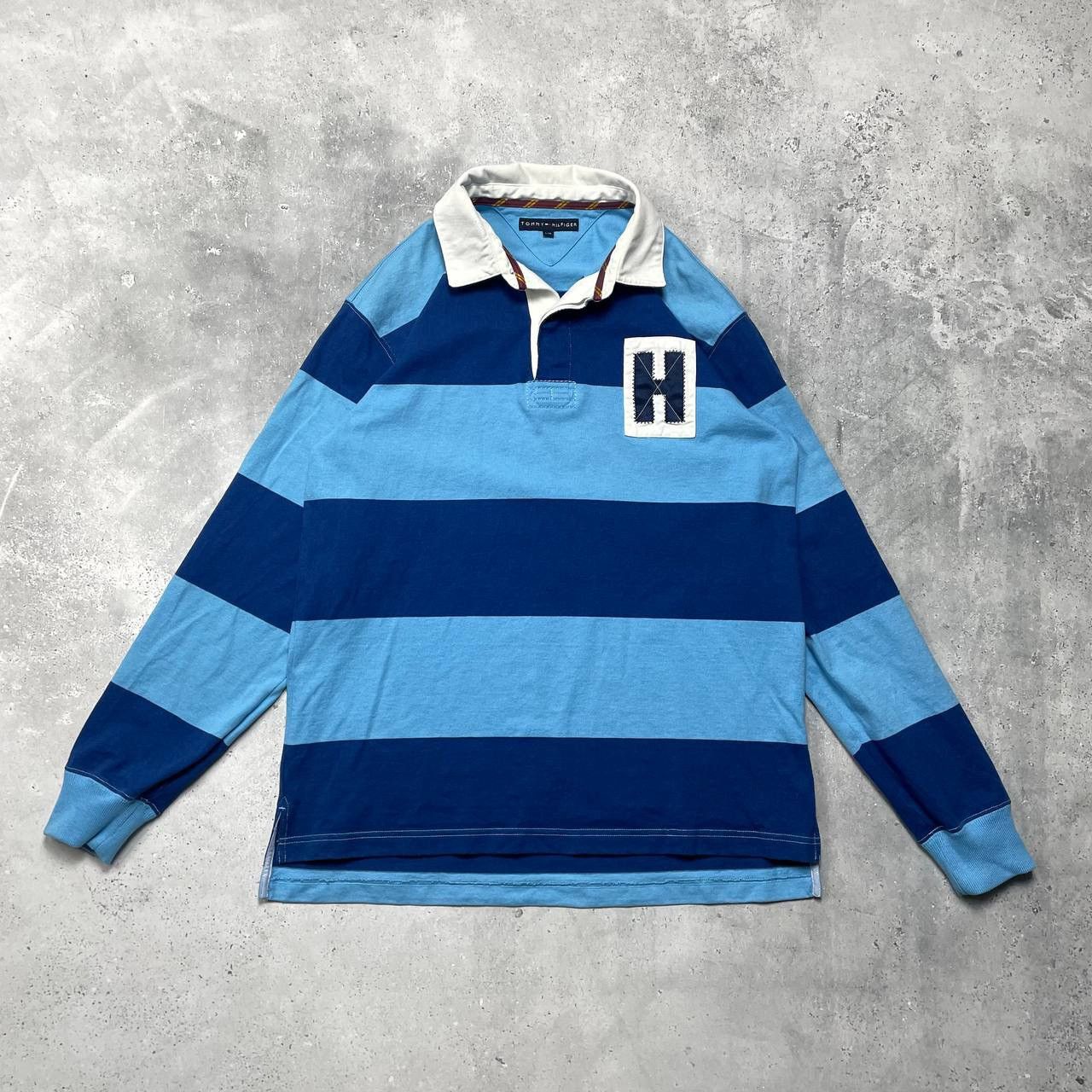 Tommy Hilfiger Vintage Tommy Hilfiger Rugby Striped LS Y2K Polo Shirt L Size US L / EU 52-54 / 3 - 1 Thumbnail