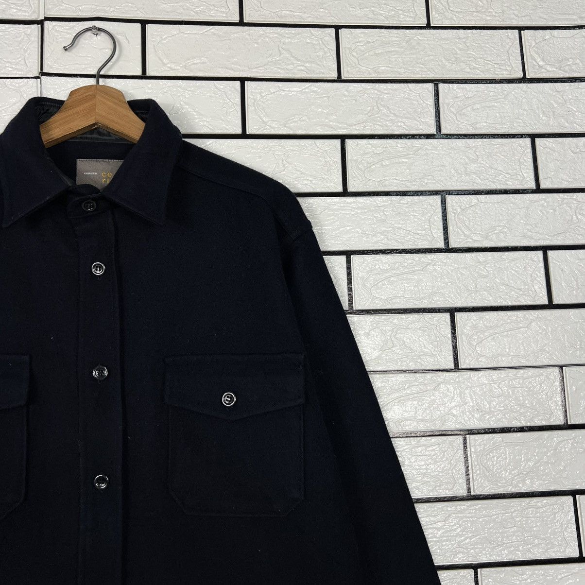 Japanese Brand CORISCO Double Pocket Wool Flannel Jacket #4125-C187 Size US L / EU 52-54 / 3 - 4 Thumbnail