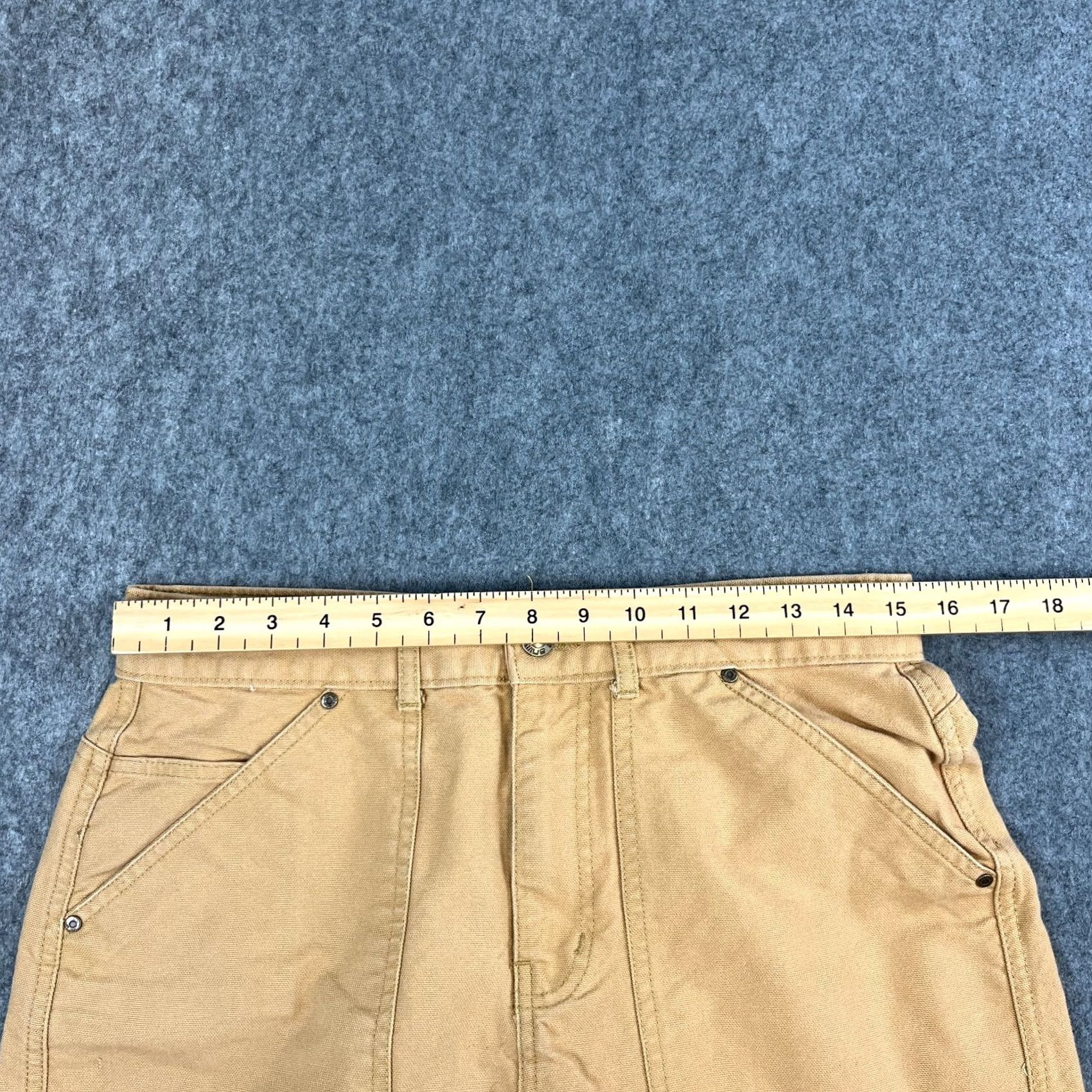 Vintage Animal Men Cargo Jeans Relaxed 30 30 Beige Carpenter Vintage Y2K 00s Jeans Mens Cargo Pocket 5-Pocket Straight Denim Canvas Relaxed Fit Trousers Beige Size US 30 / EU 46 - 6 Thumbnail
