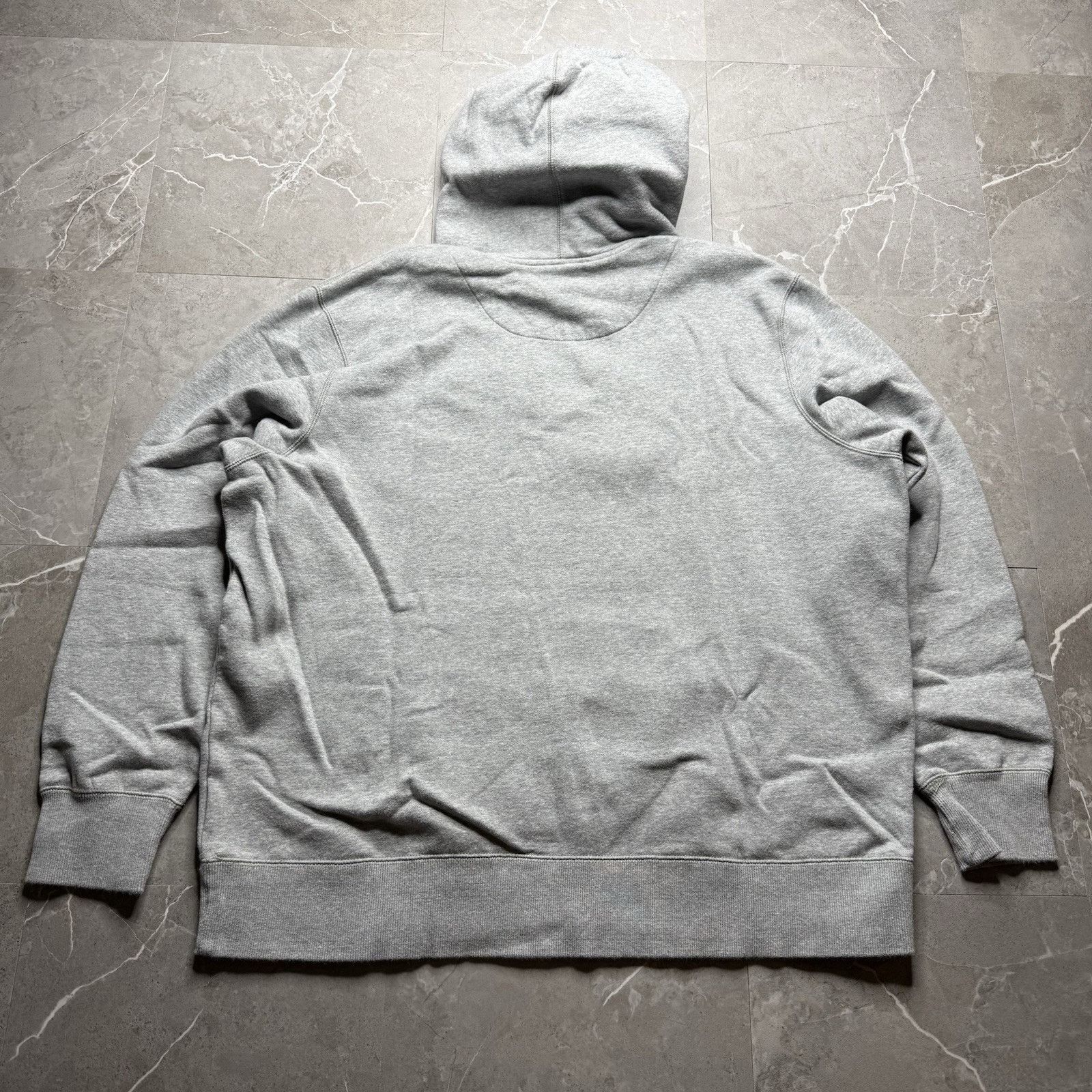 Nike 2000s Nike Heather Grey Big Swoosh Hoodie Adult 2XL Size US XXL / EU 58 / 5 - 4 Thumbnail