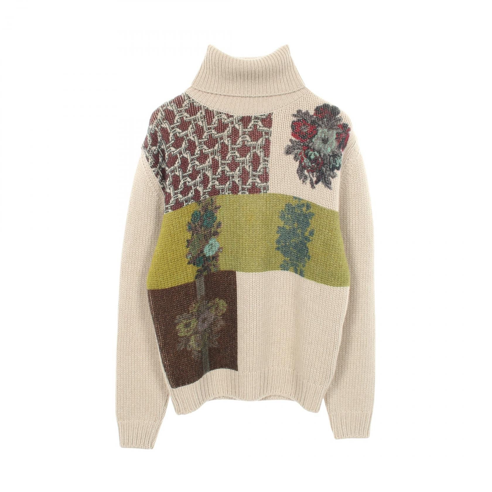 Hermes Hermes Hermes Decalcomanie Cashmere Knit Textile Tops DUTY FREE for USA Size ONE SIZE - 1 Thumbnail