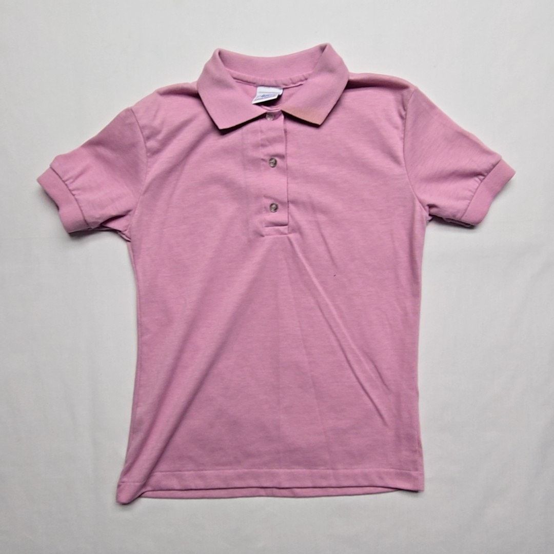 Hanes Vintage Polo Hanes Pink Short Sleeve Women Small Shirt 90s Size S / US 4 / IT 40 - 1 Thumbnail