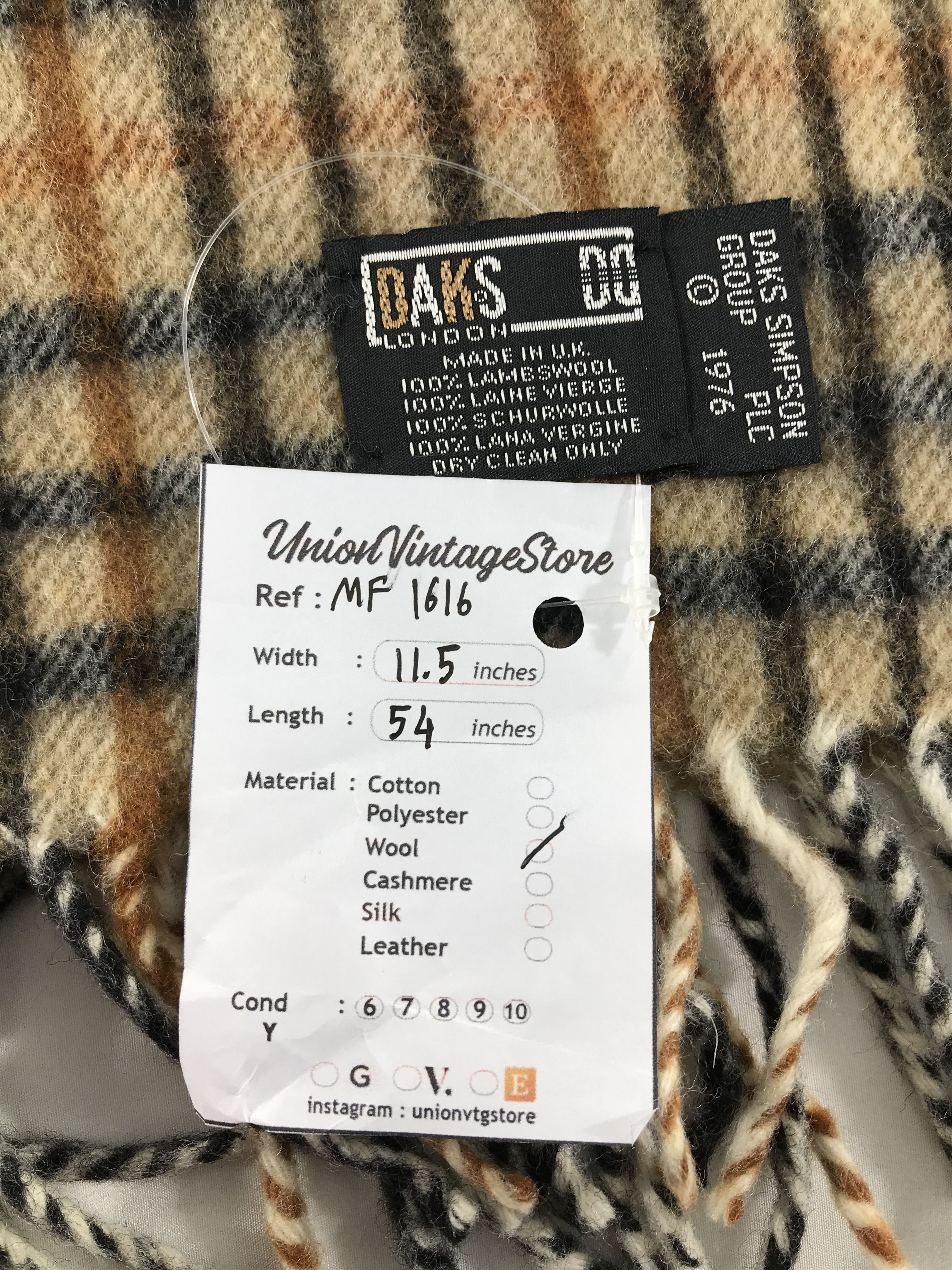 DAKS Vintage Daks Scarf/Muffler/Neckwear MF1616 Size ONE SIZE - 5 Thumbnail