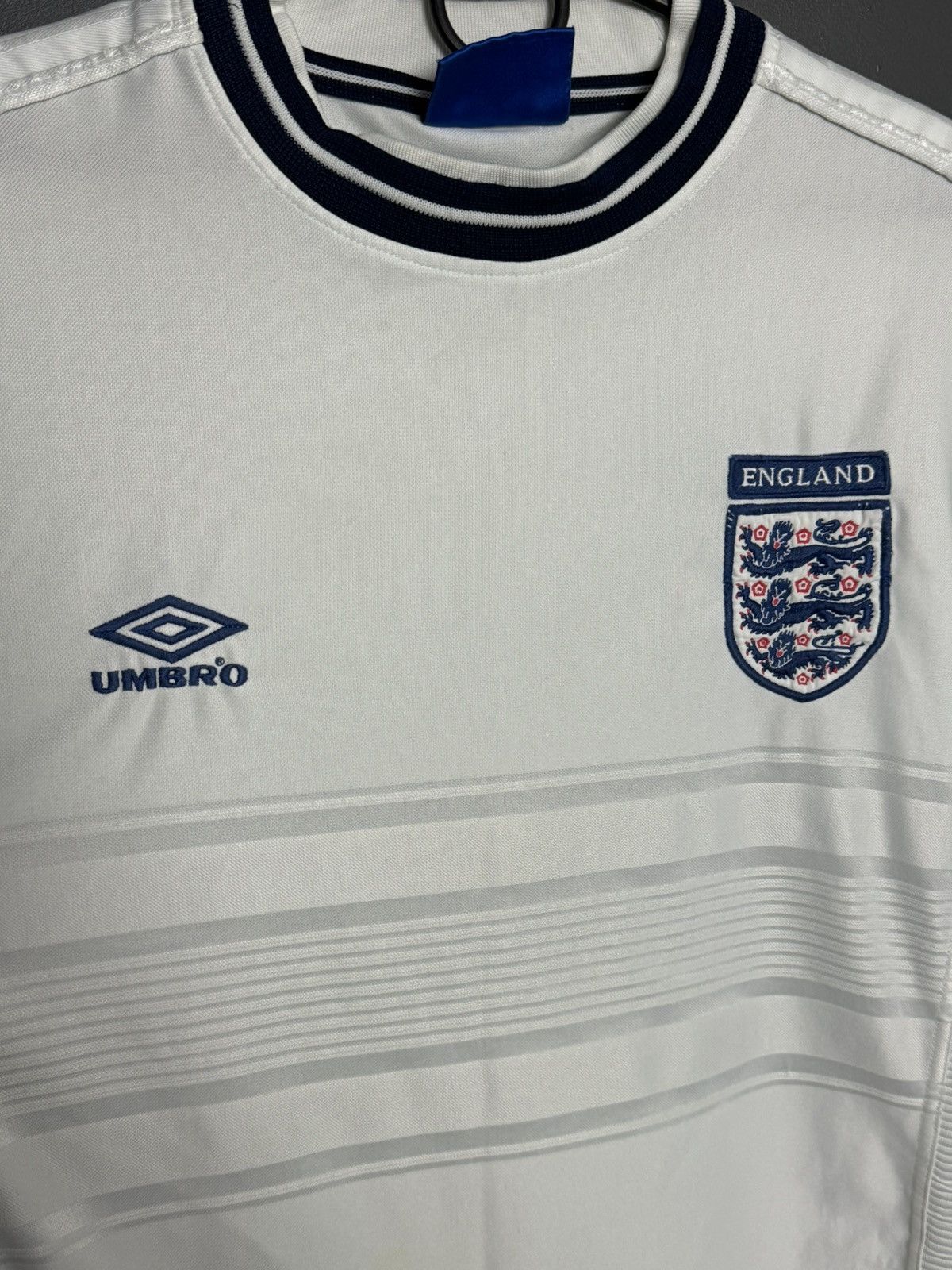 Umbro England National Team 99/01 Home Football Jersey T-Shirt Size US L / EU 52-54 / 3 - 3 Thumbnail