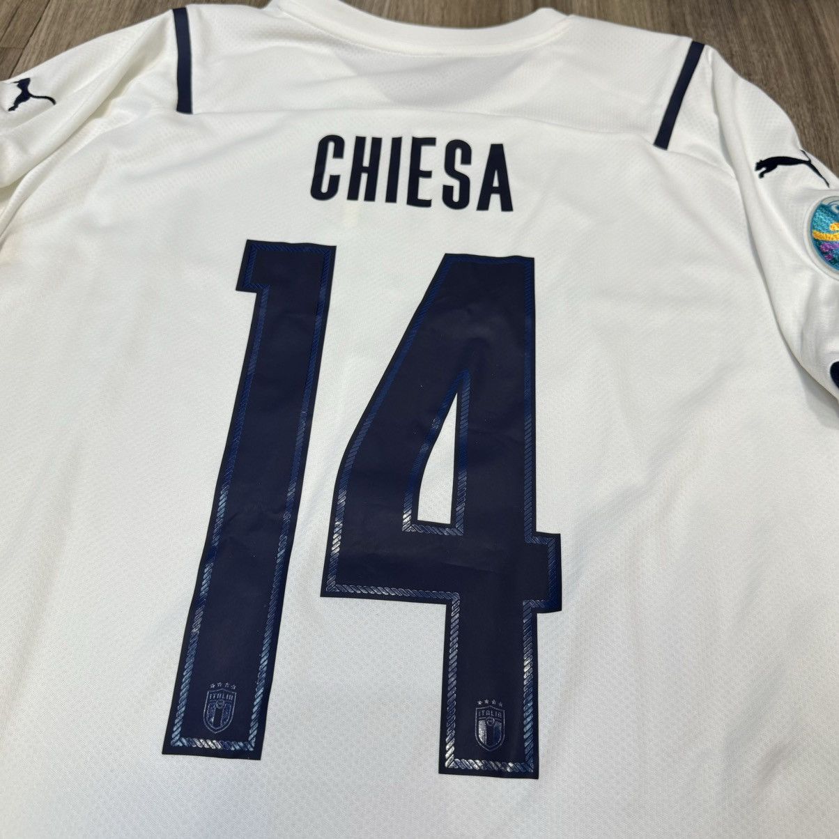 Puma Italy 20/21 Euro2020 away shirt #14 Chiesa (Bnwt) Size US L / EU 52-54 / 3 - 6 Thumbnail