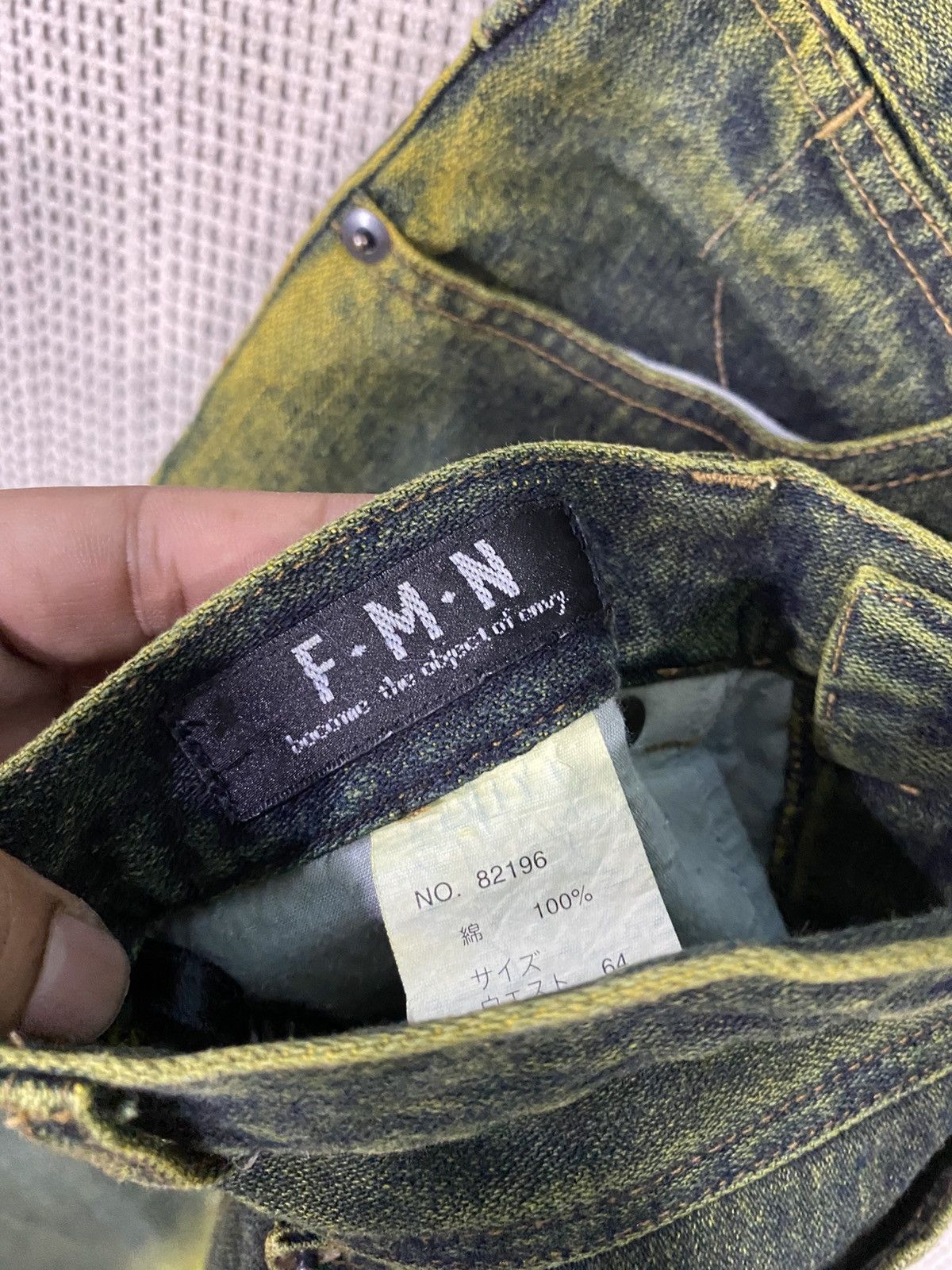 Japanese Brand Japanase bramd F.M.N flared denim yellow wash Size US 28 / EU 44 - 8 Thumbnail