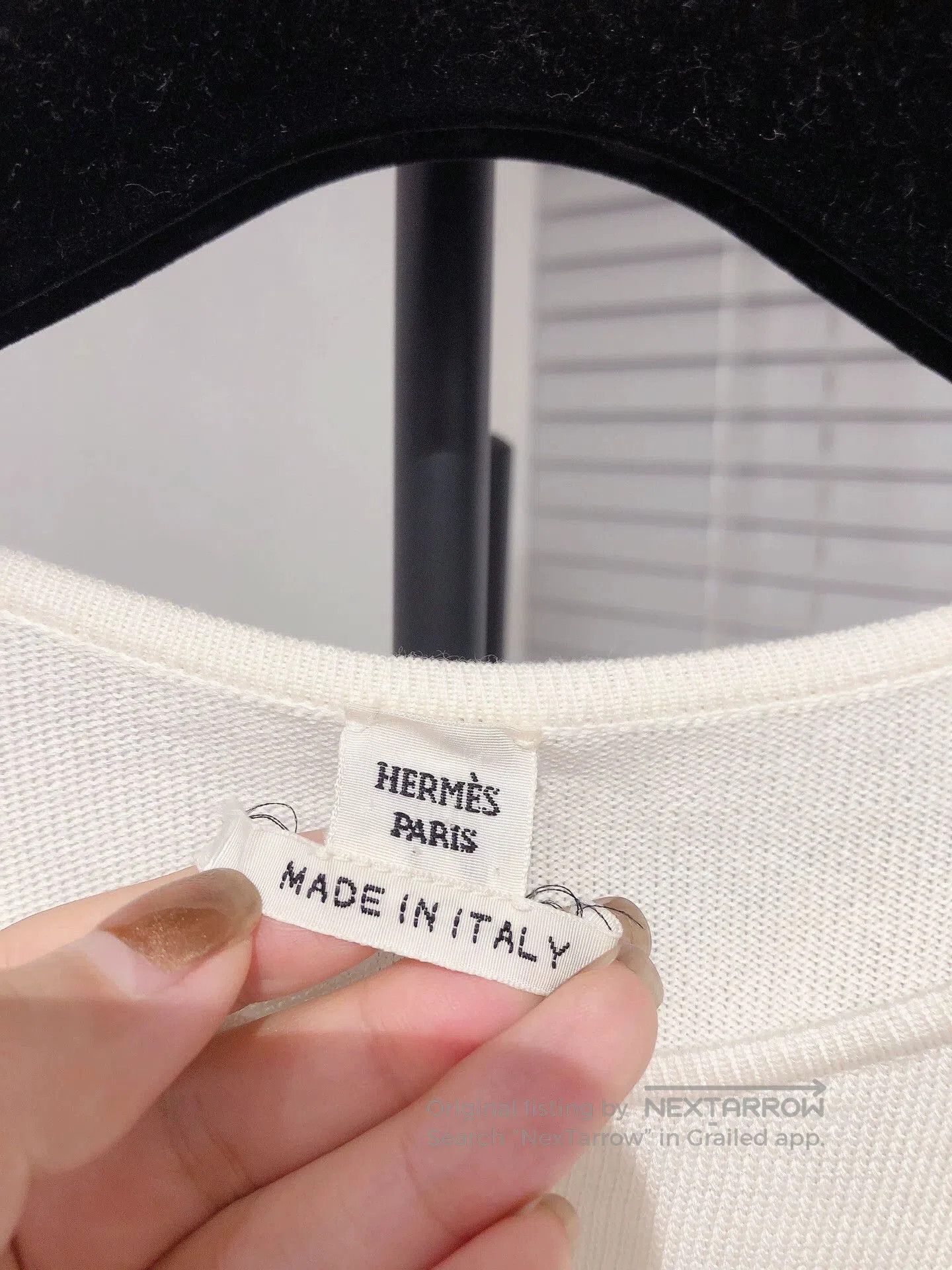 Hermes Hermes White Knit Short Sleeve Top. Size US S / EU 44-46 / 1 - 7 Thumbnail