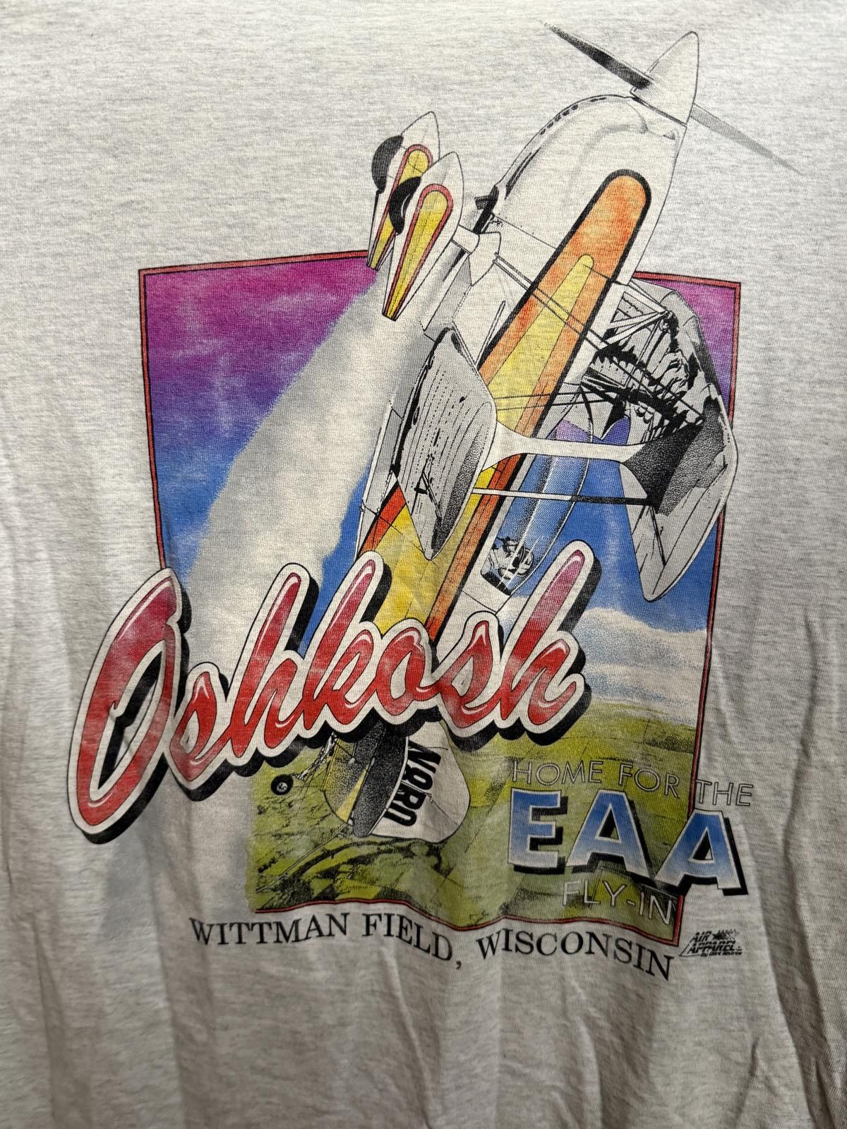 Fruit Of The Loom Vintage Oshkosh EAA Air Show T-shirt Wittman Wisconsin XL Size US XL / EU 56 / 4 - 3 Thumbnail