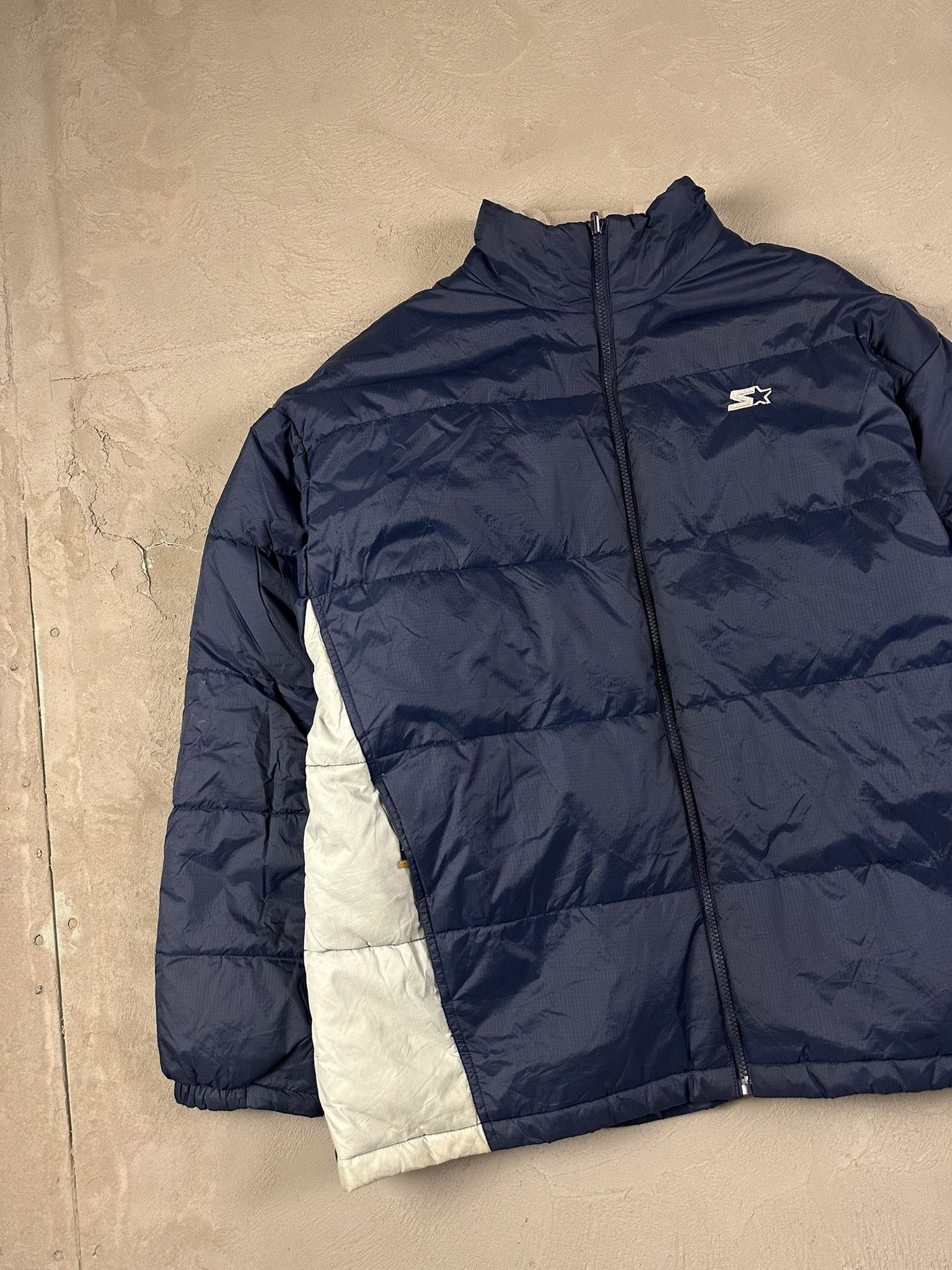 Starter 2000s Vintage Starter Down Puffer Boxy Y2k Jacket 00s Size US XL / EU 56 / 4 - 2 Thumbnail