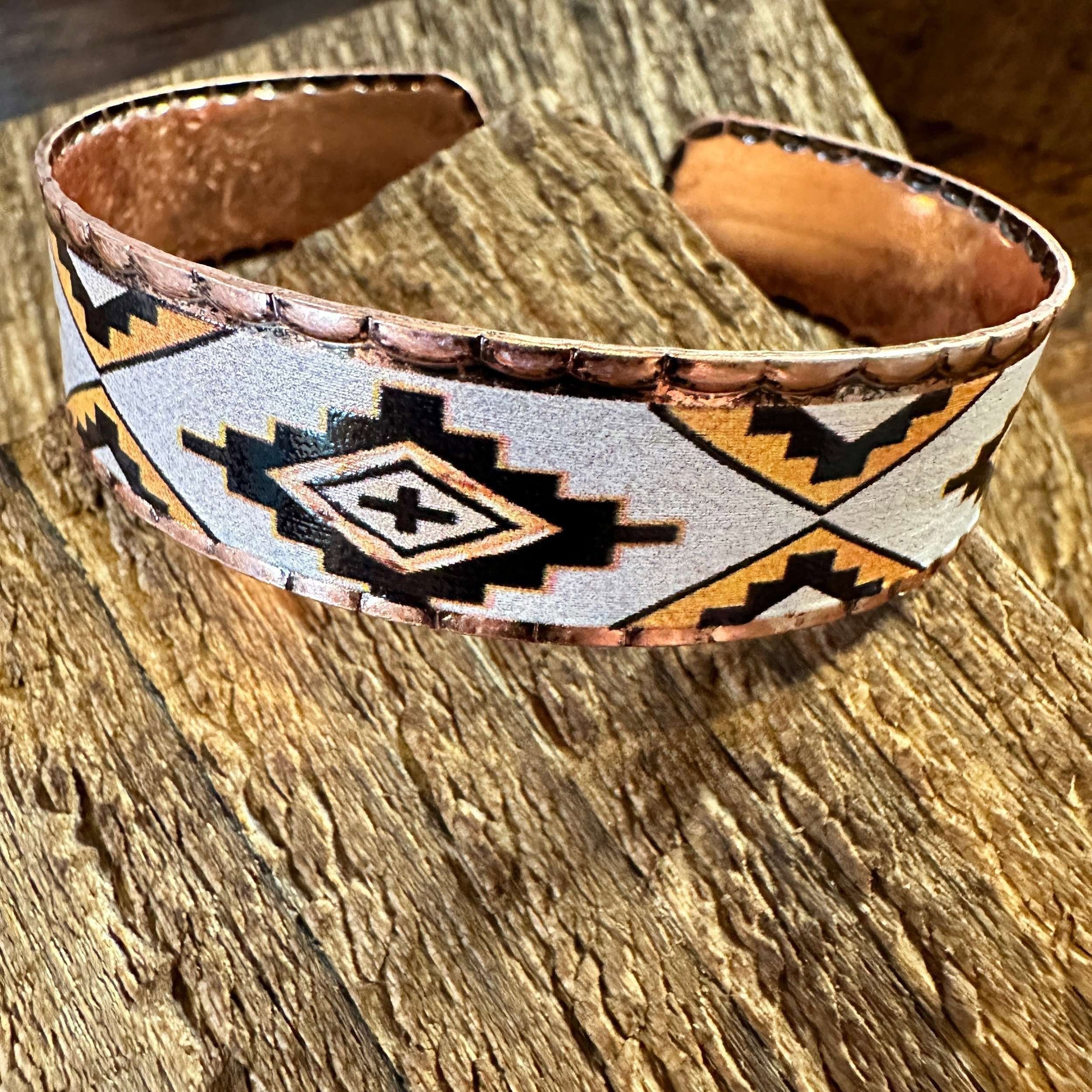 Other Handmade Boho Native American Navajo Copper Narrow Cuff Brac Size ONE SIZE - 8 Thumbnail