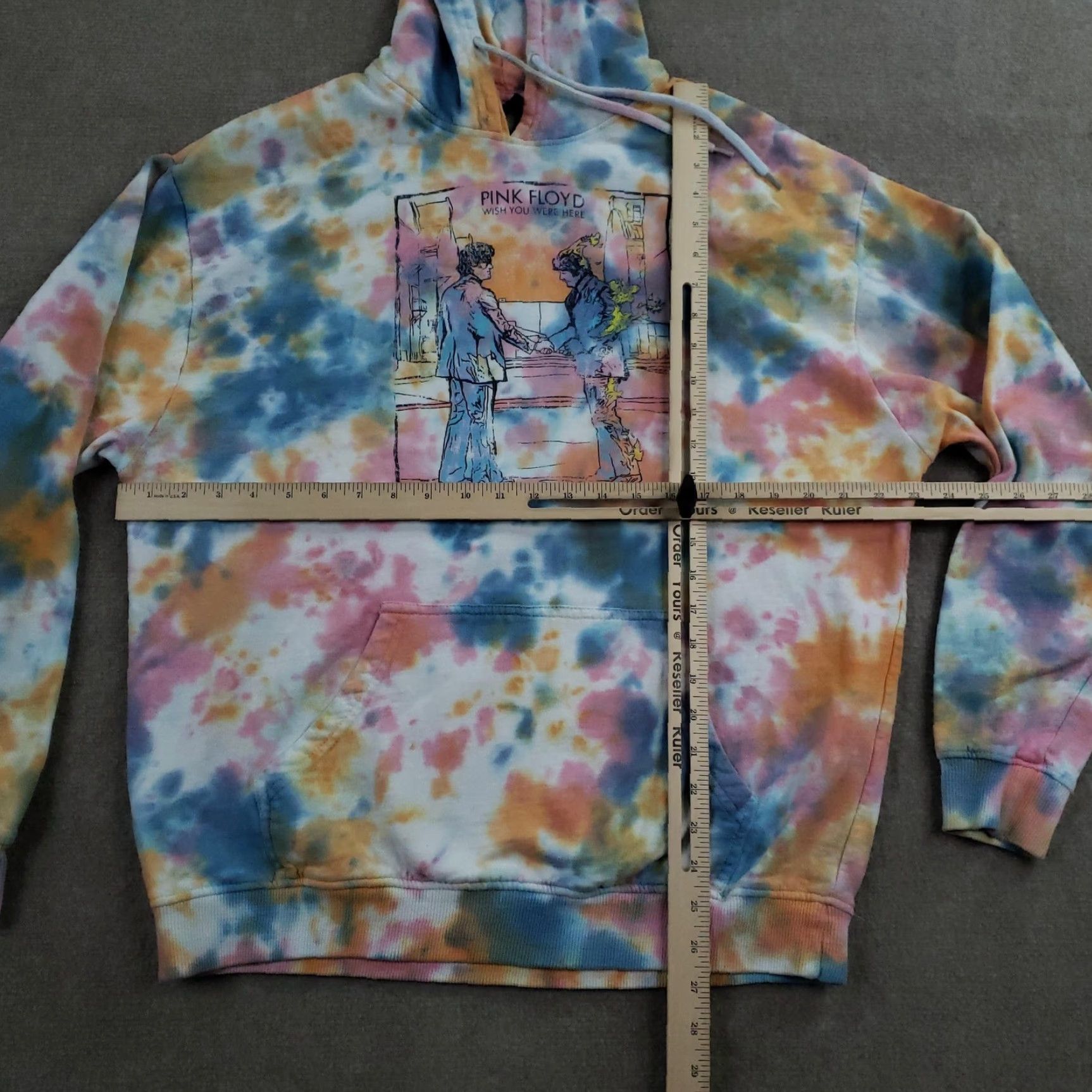 Vintage Pink Floyd Hoodie Mens Large Blue Tie Dye Wish You Were Here Graphic Sweatshirt Size US L / EU 52-54 / 3 - 3 Thumbnail