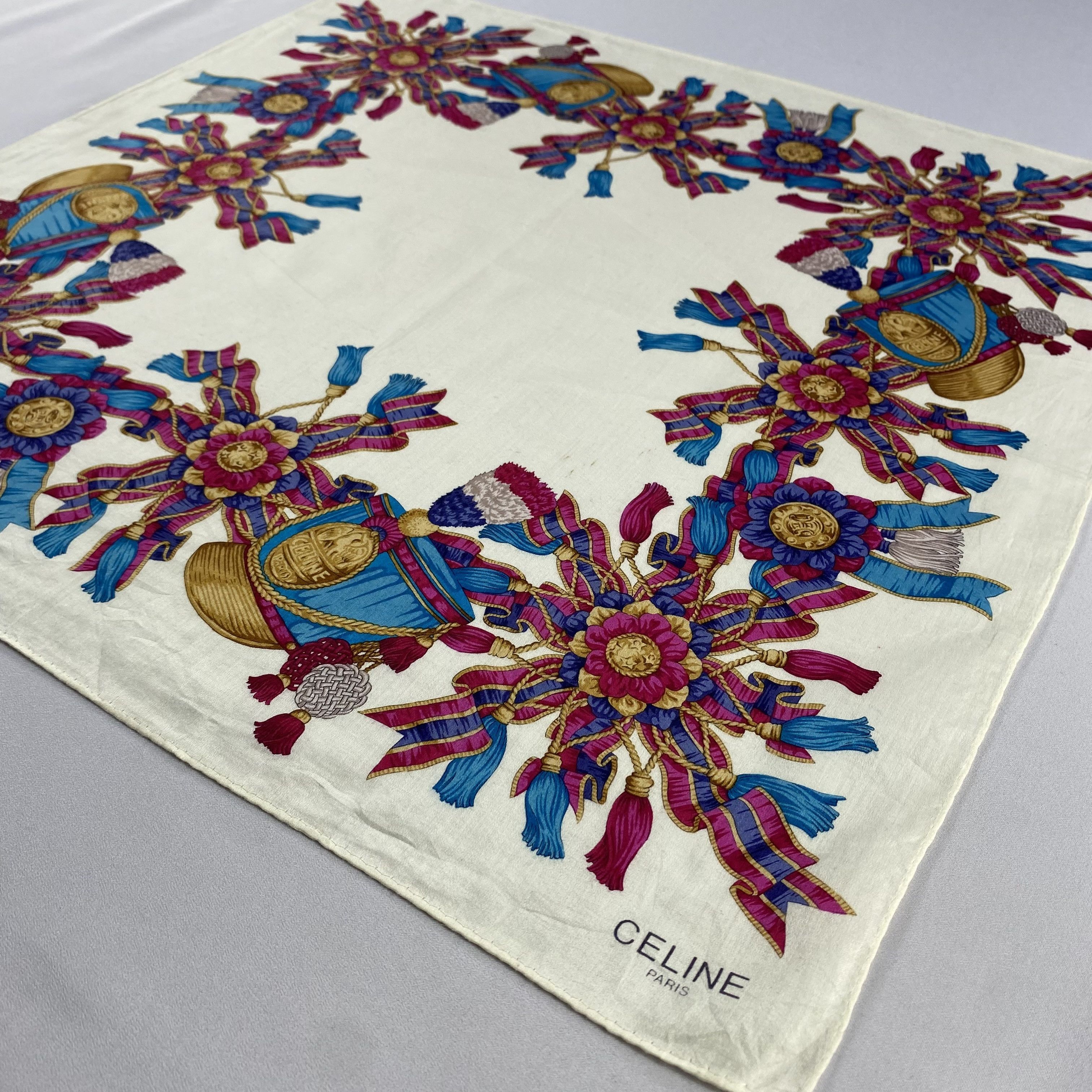 Celine × Vintage Celine Neckerchief / Bandana / Handkerchief-P849 Size ONE SIZE - 2 Thumbnail