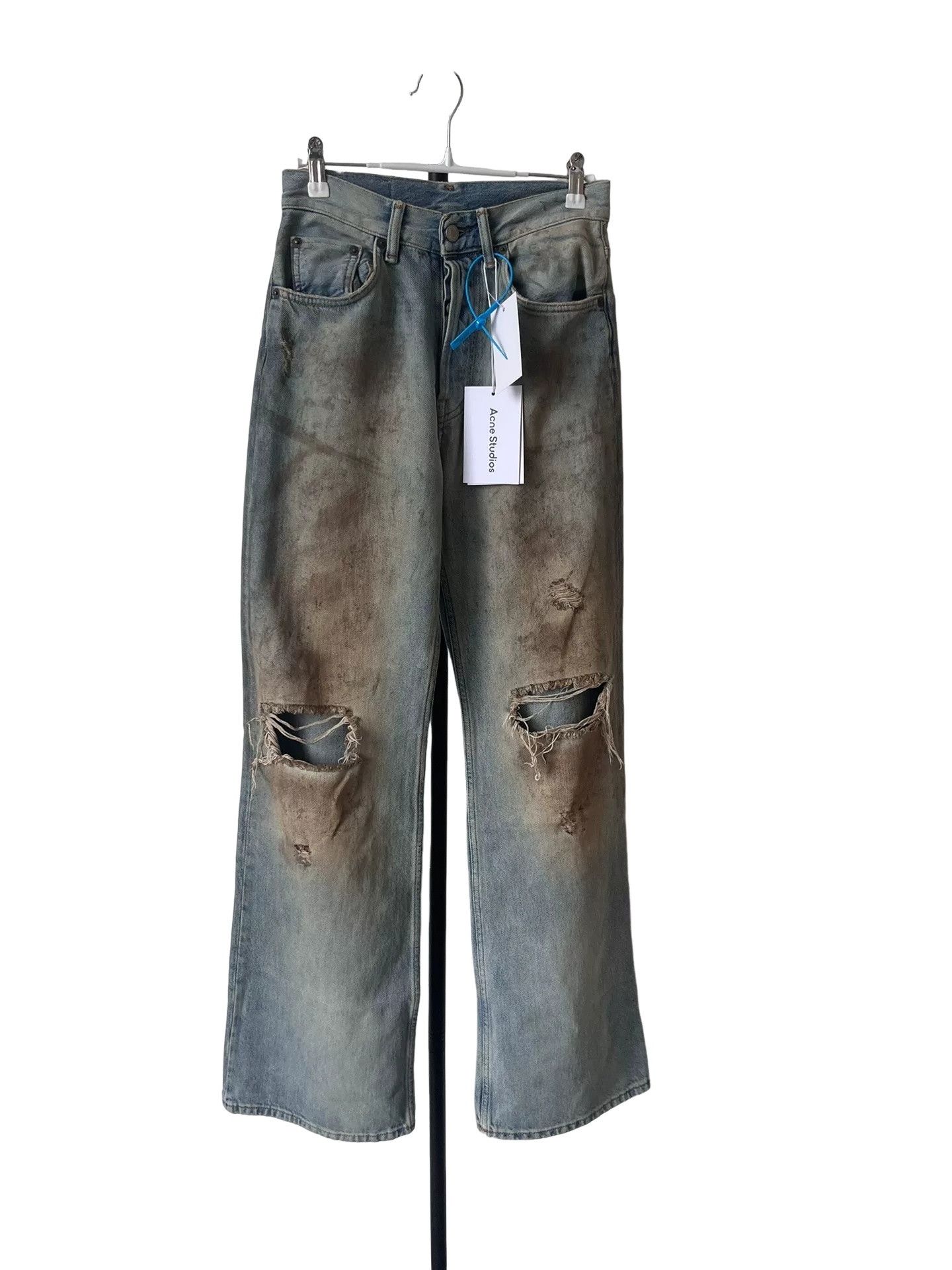 Acne Studios Acne Studios FW23 Dirty Wash Distressed Jeans 23 Size 23" - 1 Thumbnail