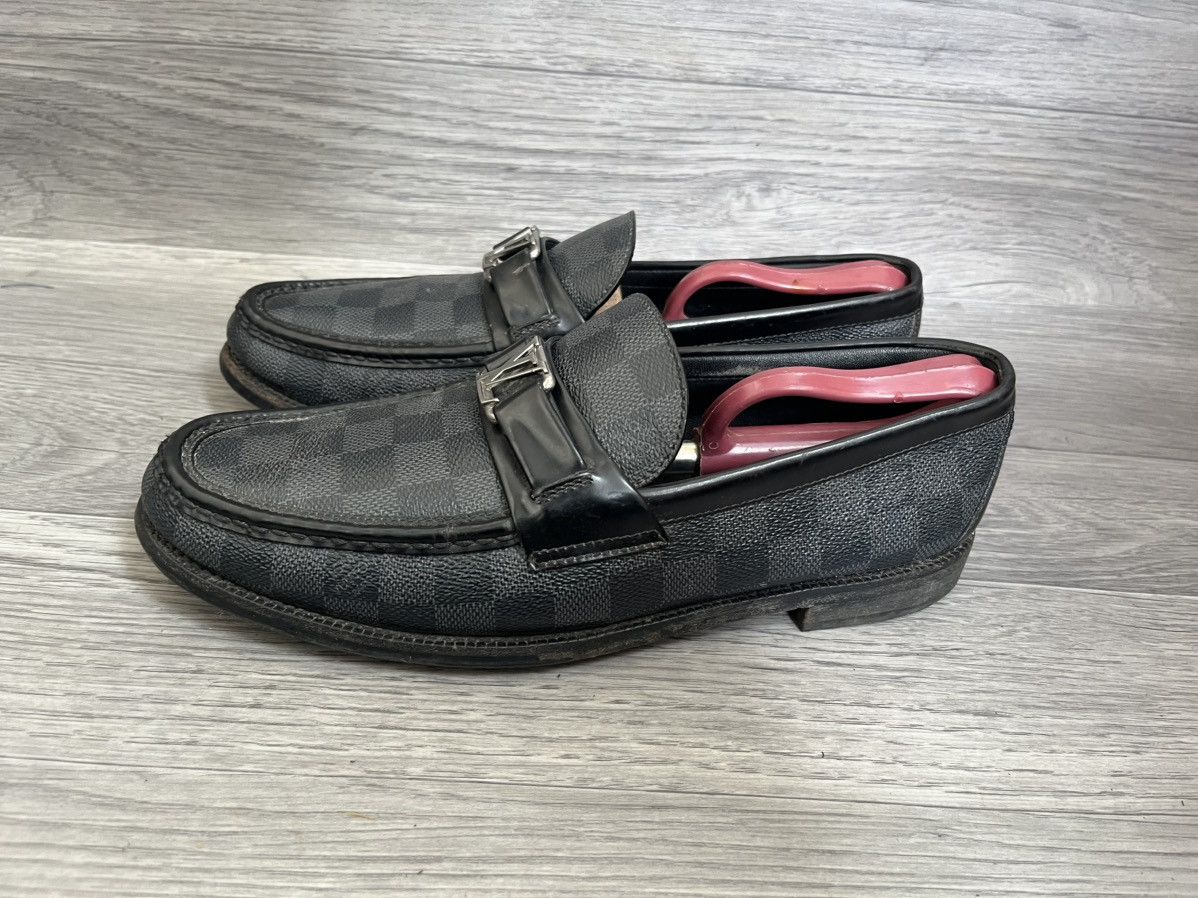 Louis Vuitton Louis Vuitton major damier graphite slip on loaers uk 7.5 Size US 8.5 / EU 41-42 - 4 Thumbnail