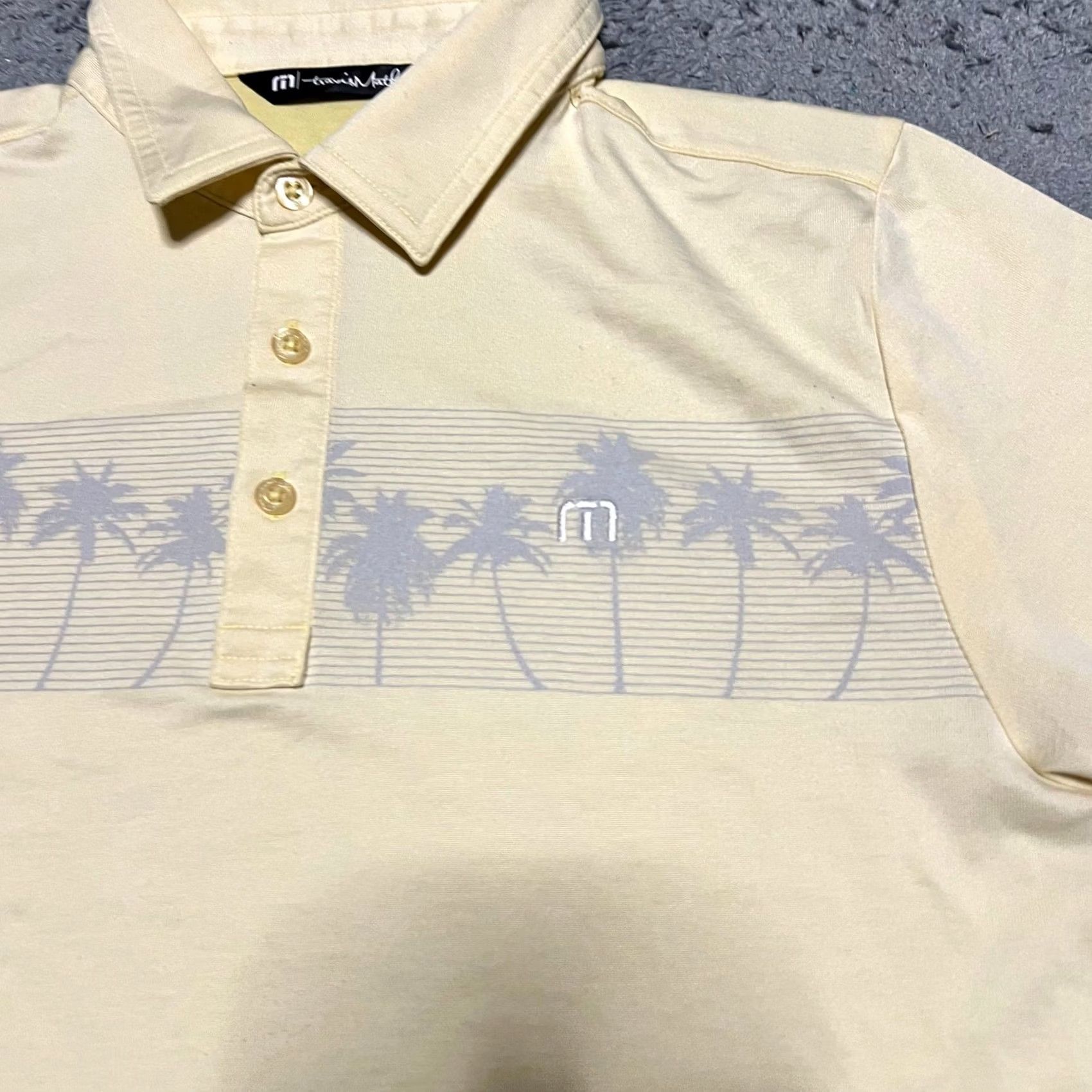 TravisMathew Travis Mathew Polo Mens Small Yellow Golf Performance Athletic Hawaiian Size US S / EU 44-46 / 1 - 2 Thumbnail