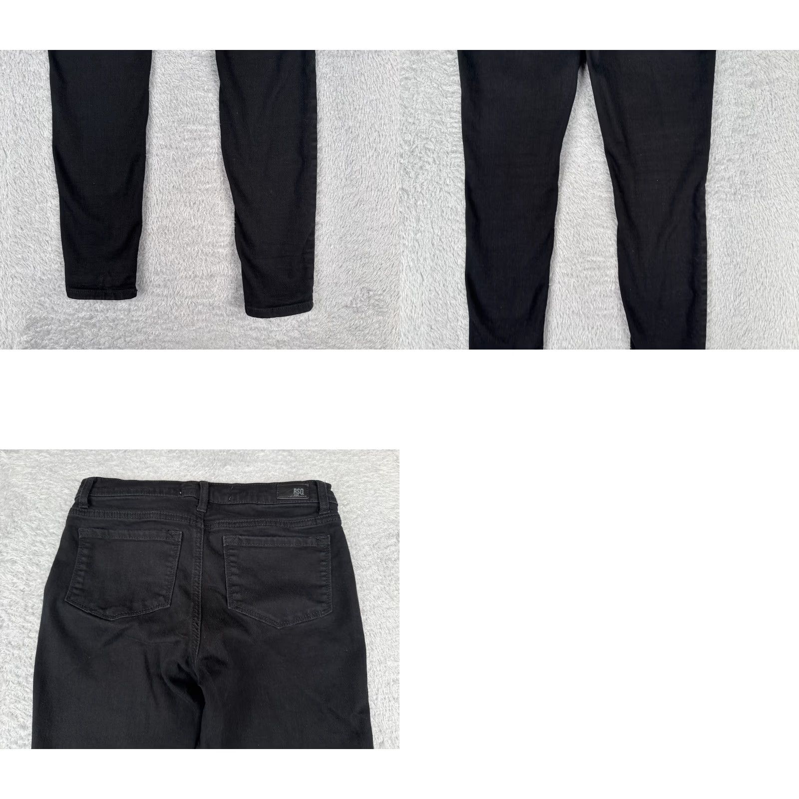 Rsq RSQ Jeans Juniors Black Denim Skinny Low Rise 5 26x27 5-Pocket Design Cotton Blend Medium Wash Jeans Womens Girls Size 27" / US 4 / IT 40 - 10 Thumbnail