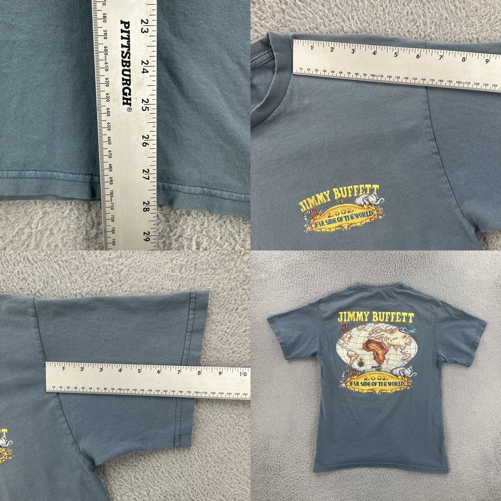 Vintage VINTAGE Sundog Men’s T-Shirt Graphic Print 2002 Jimmy Buffet Far Side Of The World Concert Tour Tee L Blue Mens Regular Short Sleeve Crew Neck Size US L / EU 52-54 / 3 - 9 Thumbnail