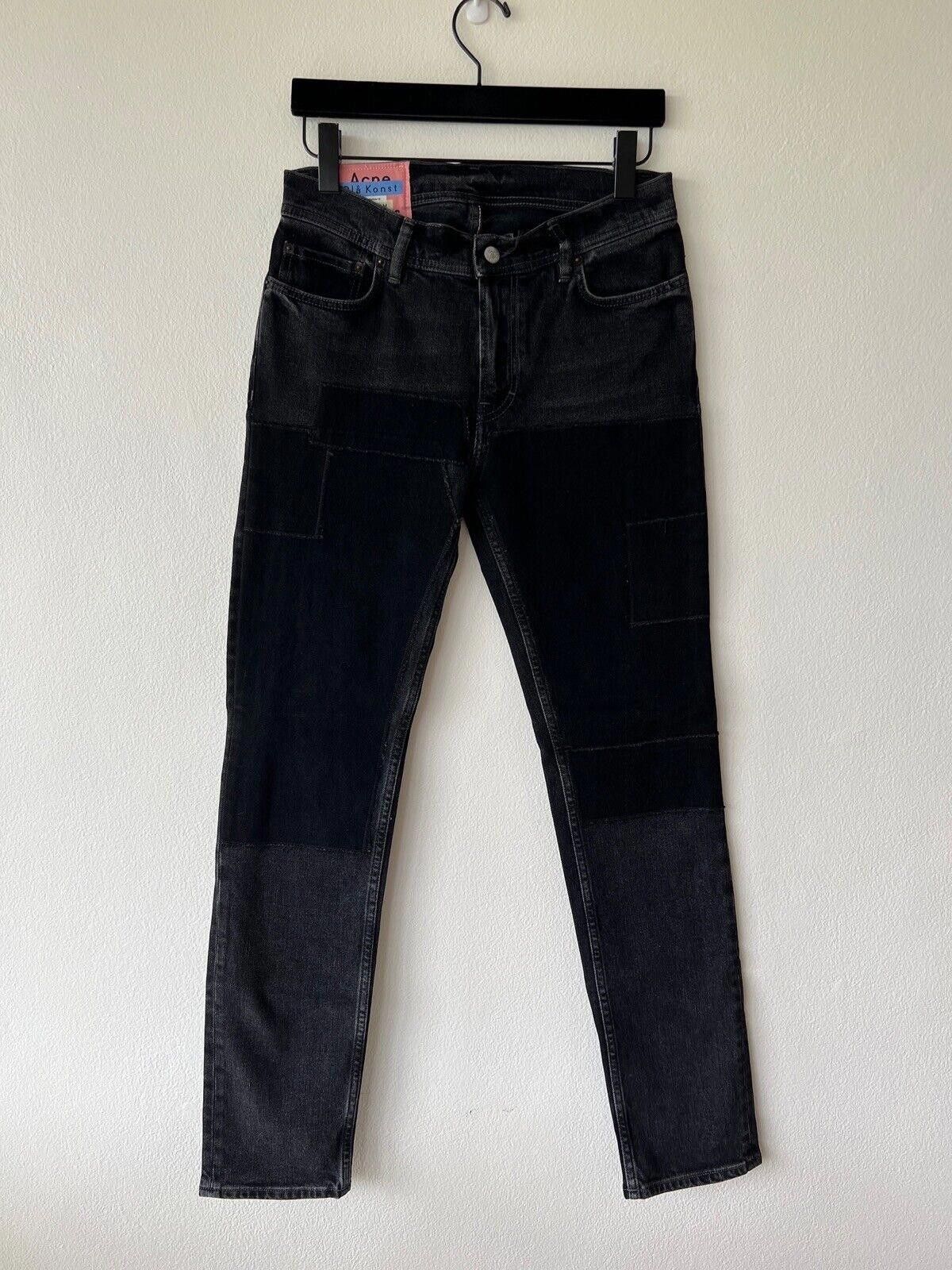 Acne Studios new Acne Studios bla konst jeans north black patch 31 x 30 Size US 31 - 1 Thumbnail