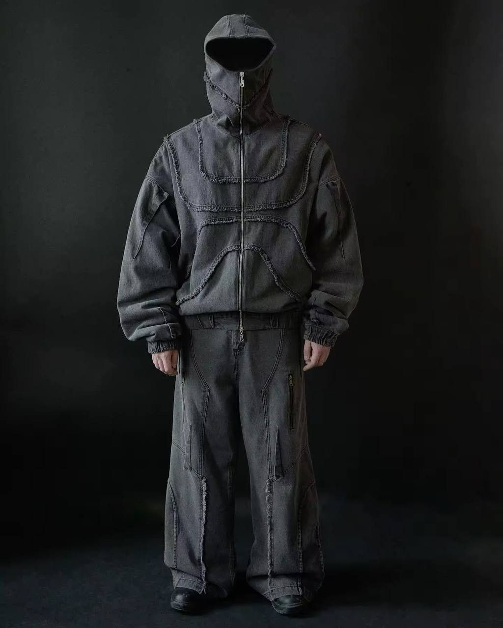 Japanese Brand × Vintage gothic zippered denim jacket Size US M / EU 48-50 / 2 - 1 Thumbnail