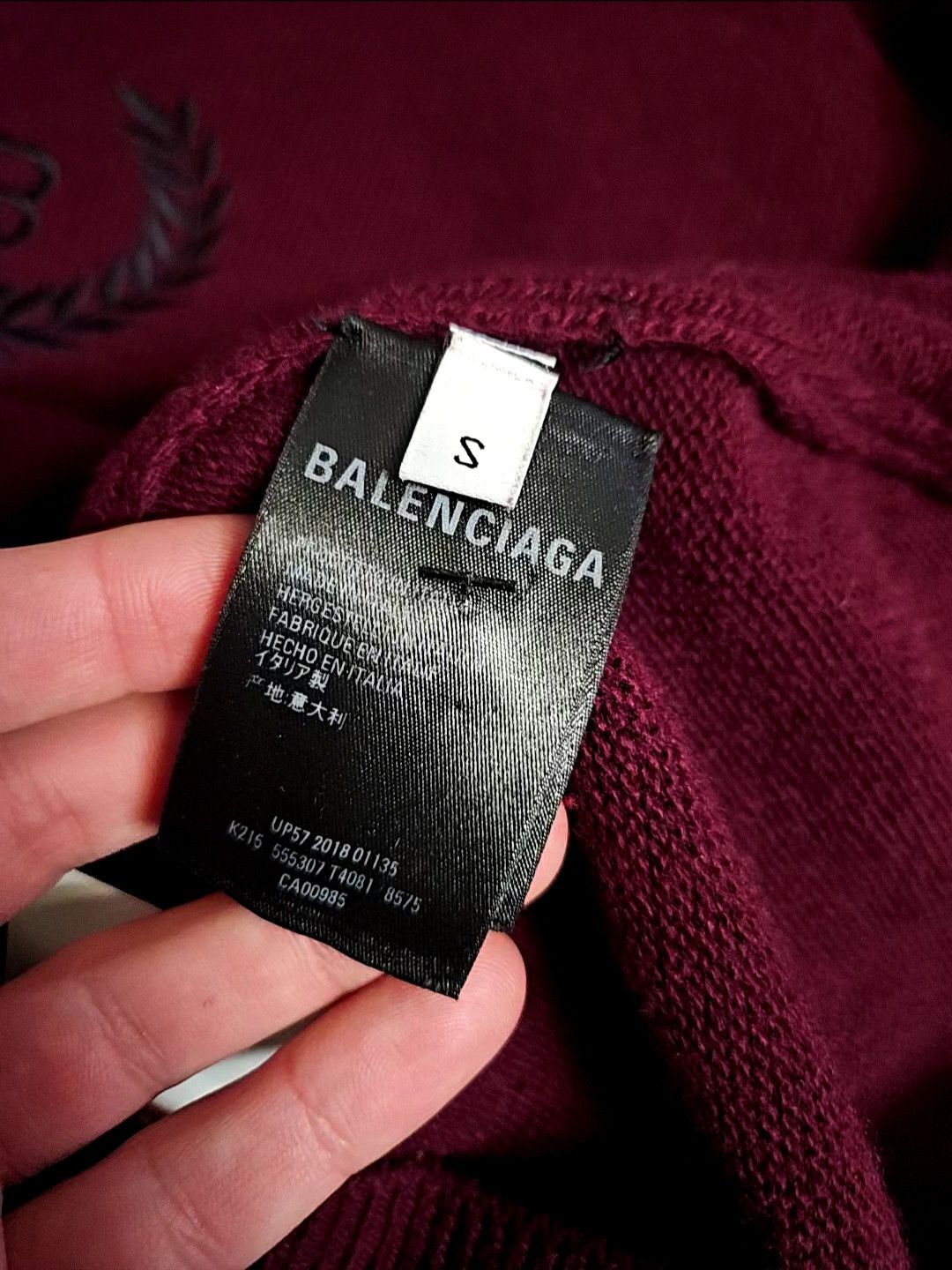 Balenciaga Oversized Red BB Wreath Logo Turtleneck Sweater Size US S / EU 44-46 / 1 - 6 Thumbnail