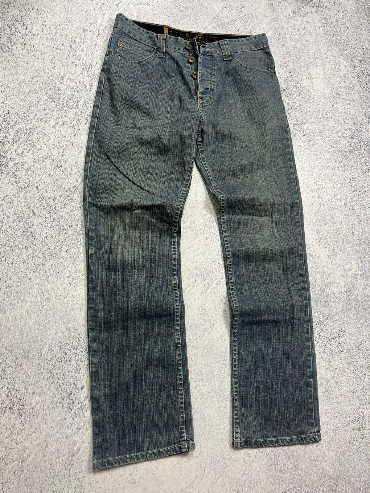 Japanese Brand × Lambretta Lambretta Vintage Baggy Jeans Big logo Drill Streetwear Y2K Size US 32 / EU 48 - 8 Thumbnail