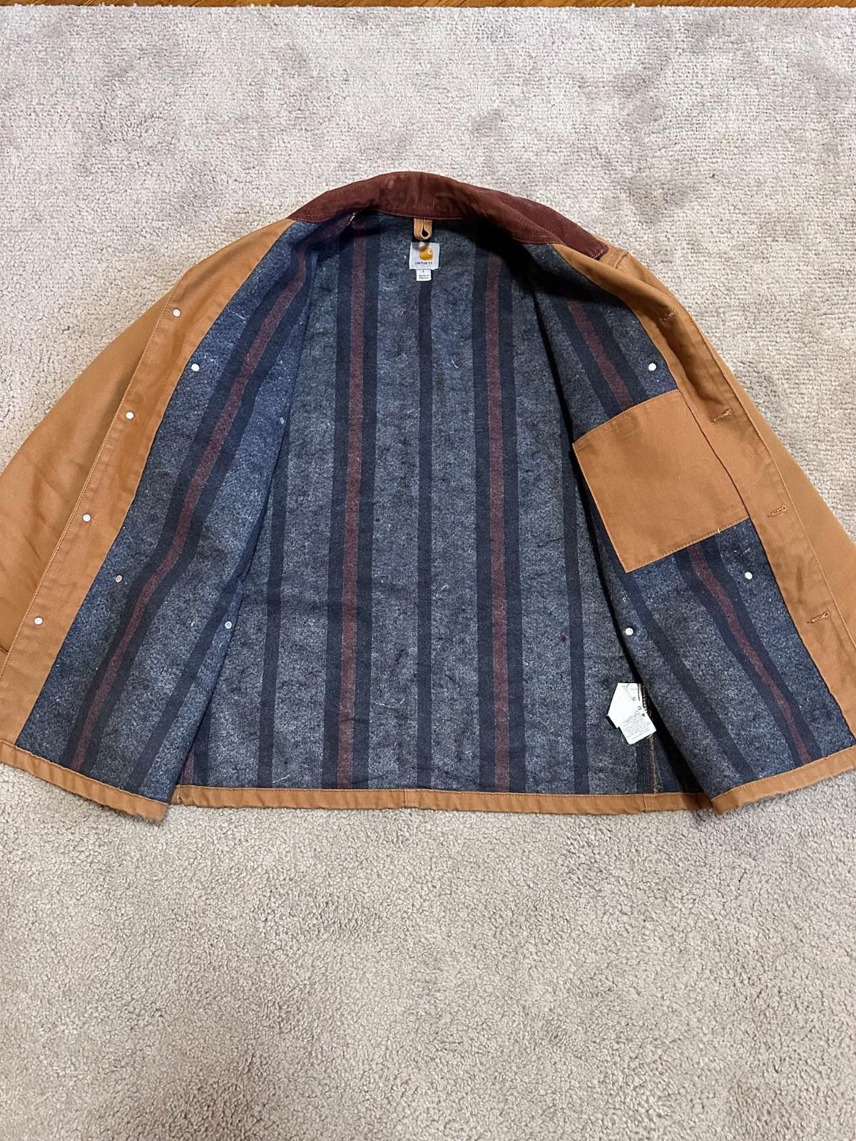 Carhartt Carhartt C01 BRN Blanket Lined Chore Workwear Jacket Sz L Size US L / EU 52-54 / 3 - 6 Thumbnail