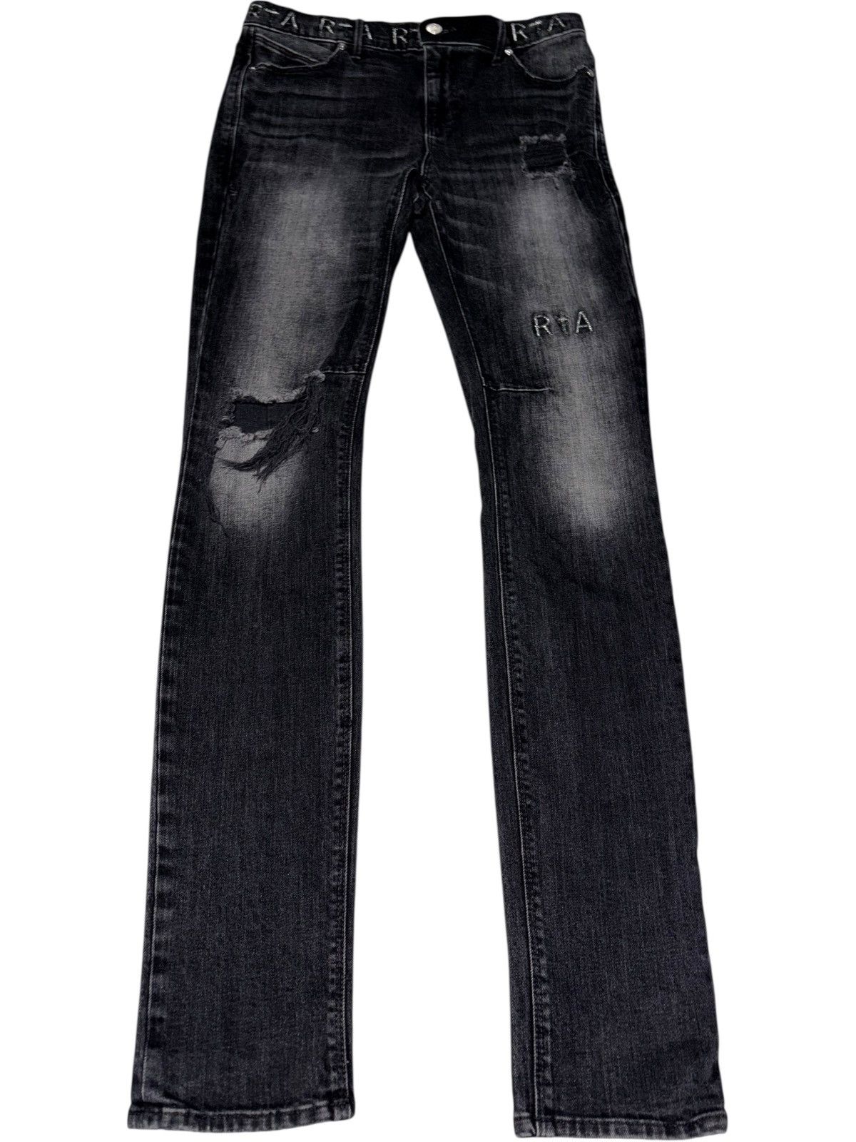 Rta 28 RTA Bryant Distressed Jeans Logo Gothic cross denim vtg Size US 28 / EU 44 - 1 Thumbnail