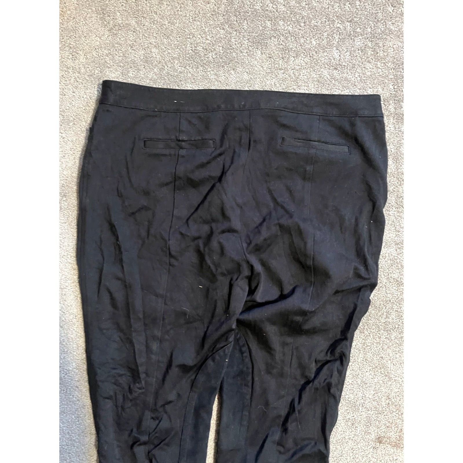 Talbots VINTAGE Talbots Pants Womens 16P Petite Black Ankle Skinny Stretch Pull On Office Workwear Casual Formal 28in Inseam Womens Size 38" / US 16 / IT 52 - 4 Thumbnail