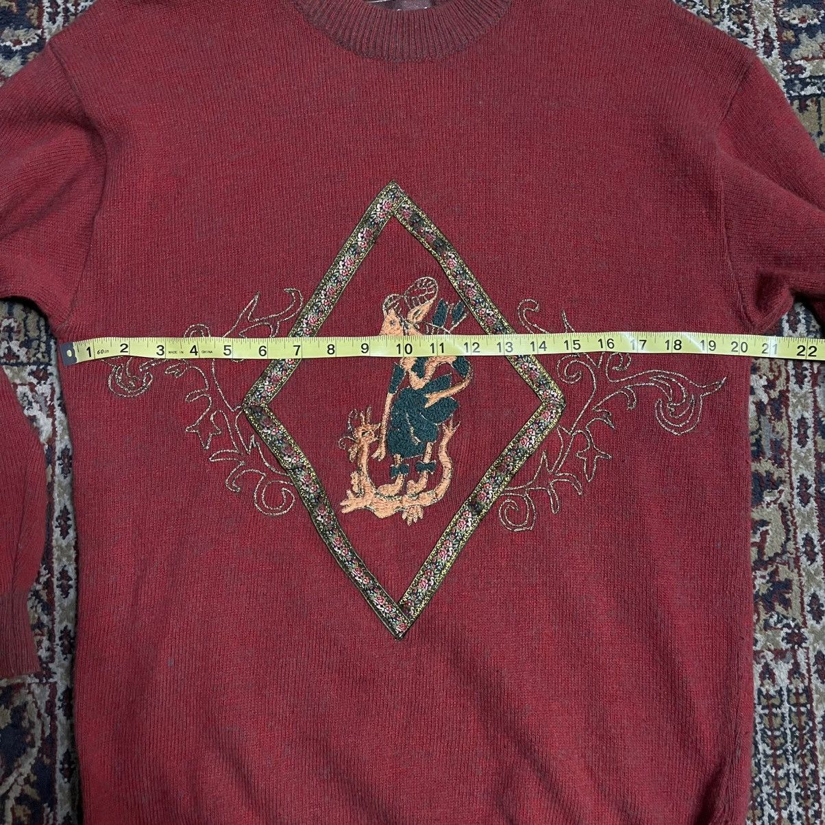 Kapital Vintage Japan Sweater Alpaca Wool with Gold Embroidery sz L Size US L / EU 52-54 / 3 - 12 Thumbnail