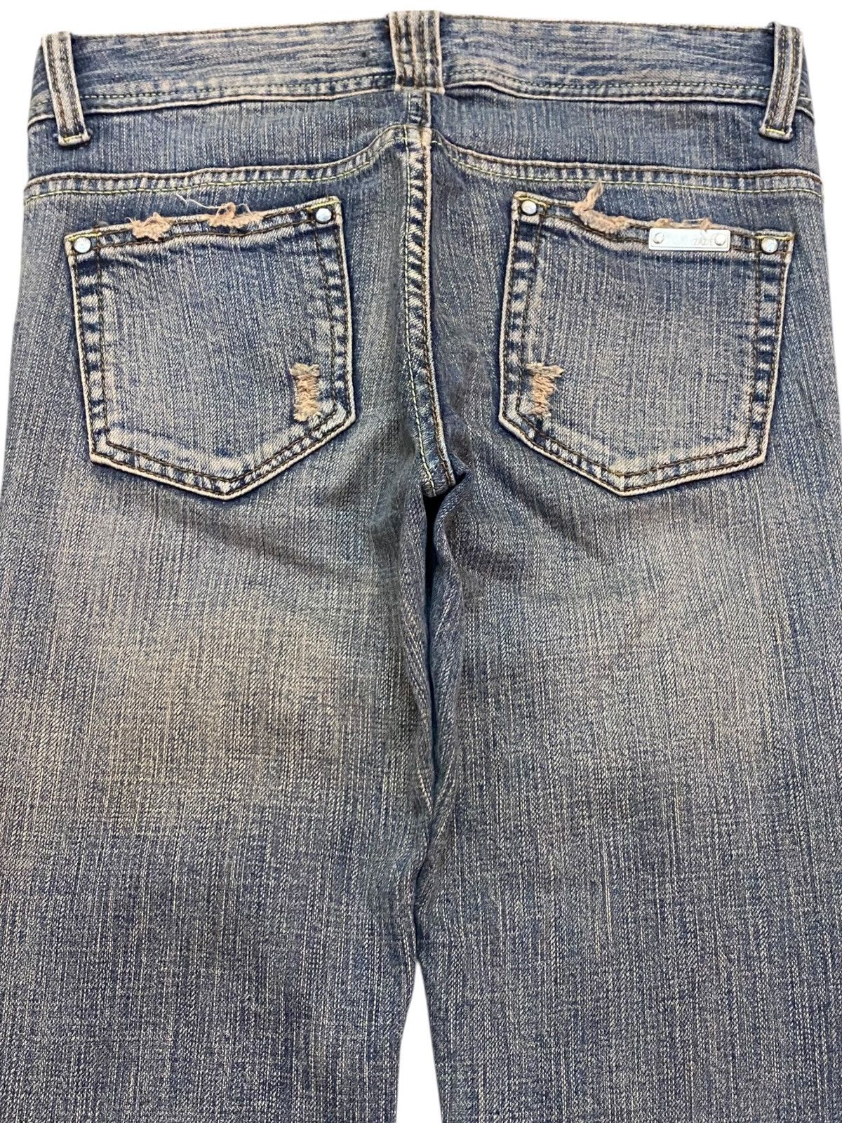 Japanese Brand Vintage Japanese Brand Zazie Mud Wash Distressed Flare Jeans Size 29" - 4 Thumbnail