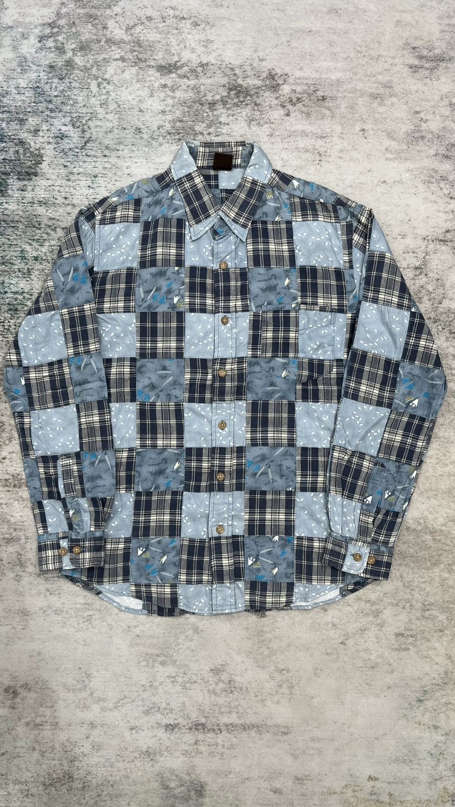Japanese Brand × Vintage Smith's Patch Work shirt button up Size US L / EU 52-54 / 3 - 1 Thumbnail