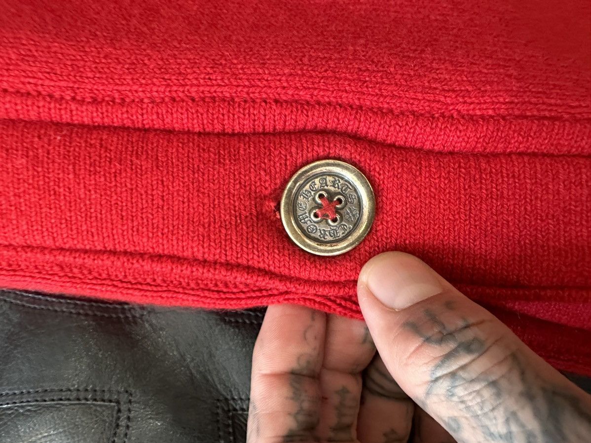 Chrome Hearts CHROME HEARTS CASHMERE & LEATHER CROSS JACKET SWEATER XL XXL Size US XL / EU 56 / 4 - 9 Thumbnail
