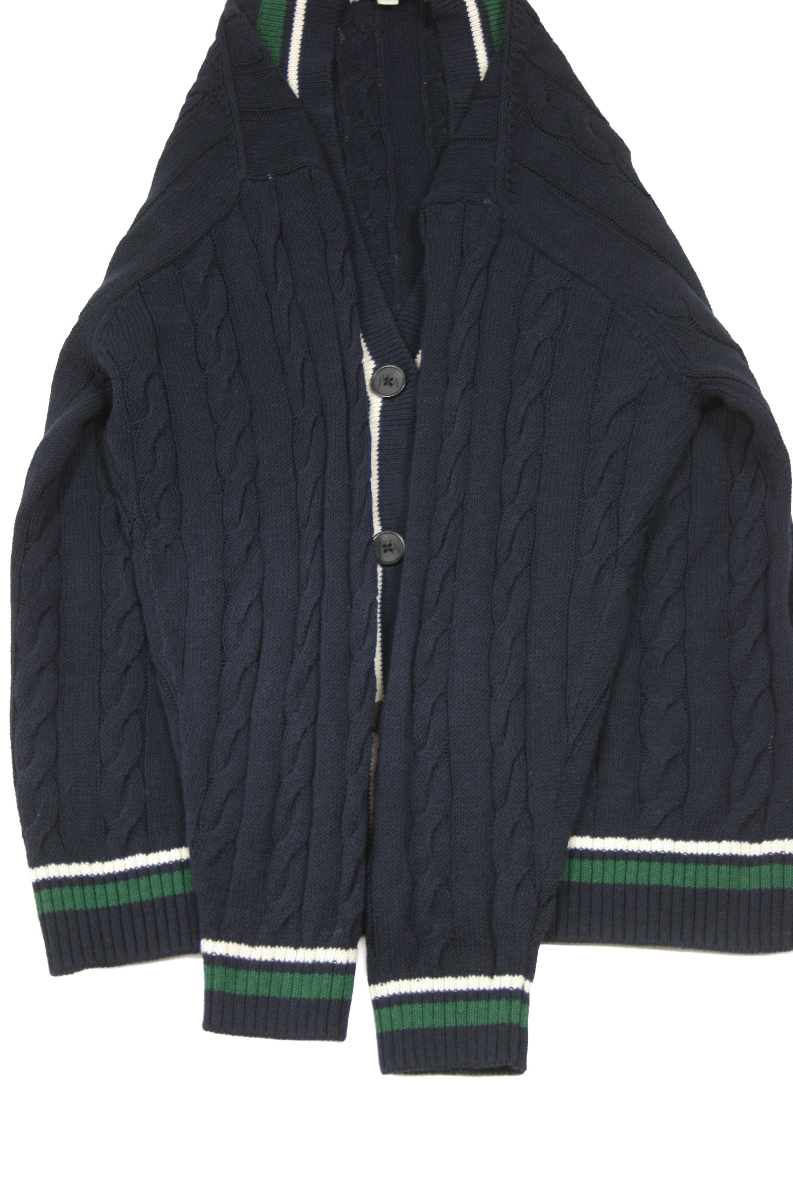 JW Anderson × Uniqlo Striped Cableknit Cotton Linen Cardigan Size S / US 4 / IT 40 - 6 Thumbnail