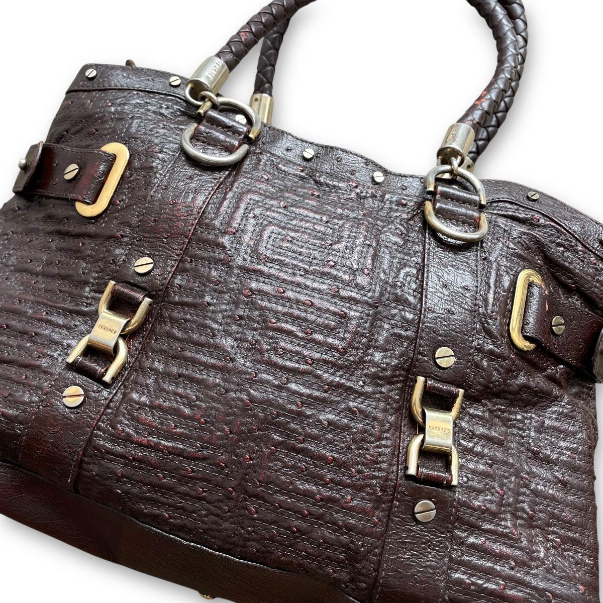 Designer × Versace × Vintage VINTAGE GIANNI VERSACE COUTURE PATENT LEATHER HANDBAG Size ONE SIZE - 14 Thumbnail