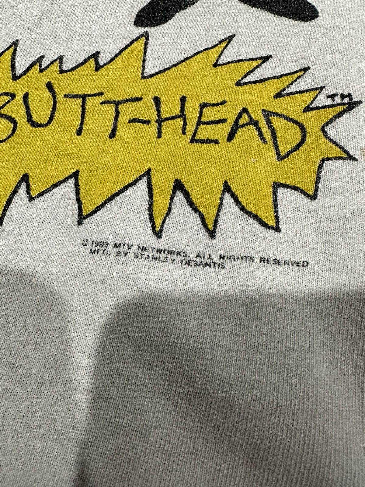 Cartoon Network Vintage Beavus and Butthead Huh Huh 1993 MTV White T-Shirt Size US XL / EU 56 / 4 - 8 Thumbnail