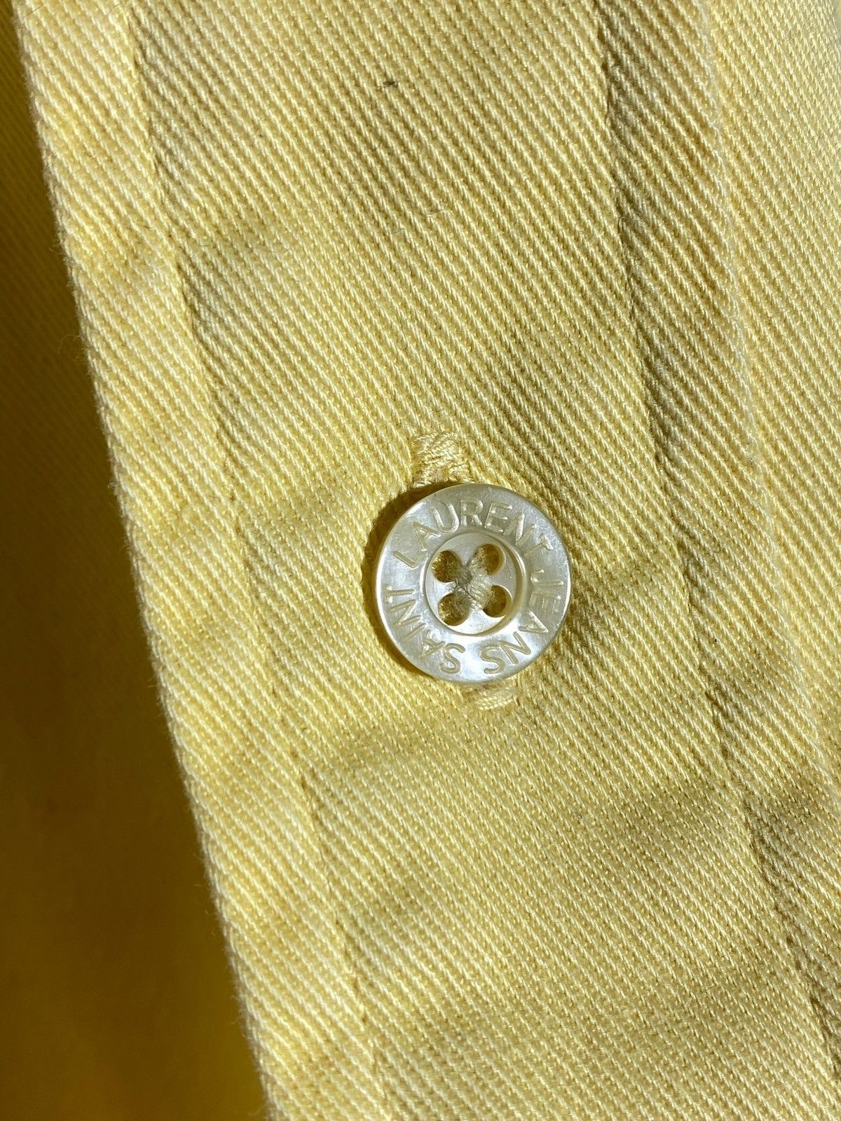 Yves Saint Laurent 🔥 Y2K SAINT LAURENT YSL YELLOW SHIRT RARE JEANS LOGO VIBES Size US L / EU 52-54 / 3 - 11 Thumbnail
