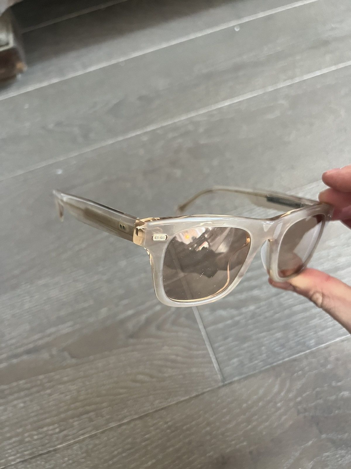 Brunello Cucinelli Acetate Wayfarer Sunglasses Brown/Beige/Gray Size ONE SIZE - 2 Thumbnail
