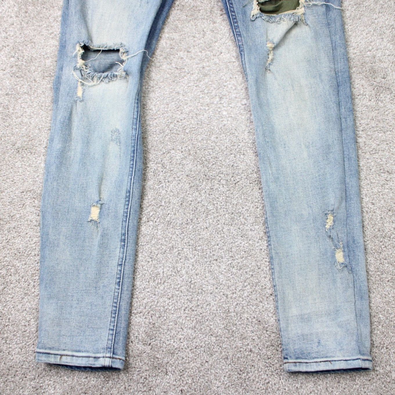 Denime Serenede Jeans Mens 36 Stretch Denim Acid Wash Blue Distressed Slim Regular Jeans Size US 36 / EU 52 - 3 Thumbnail