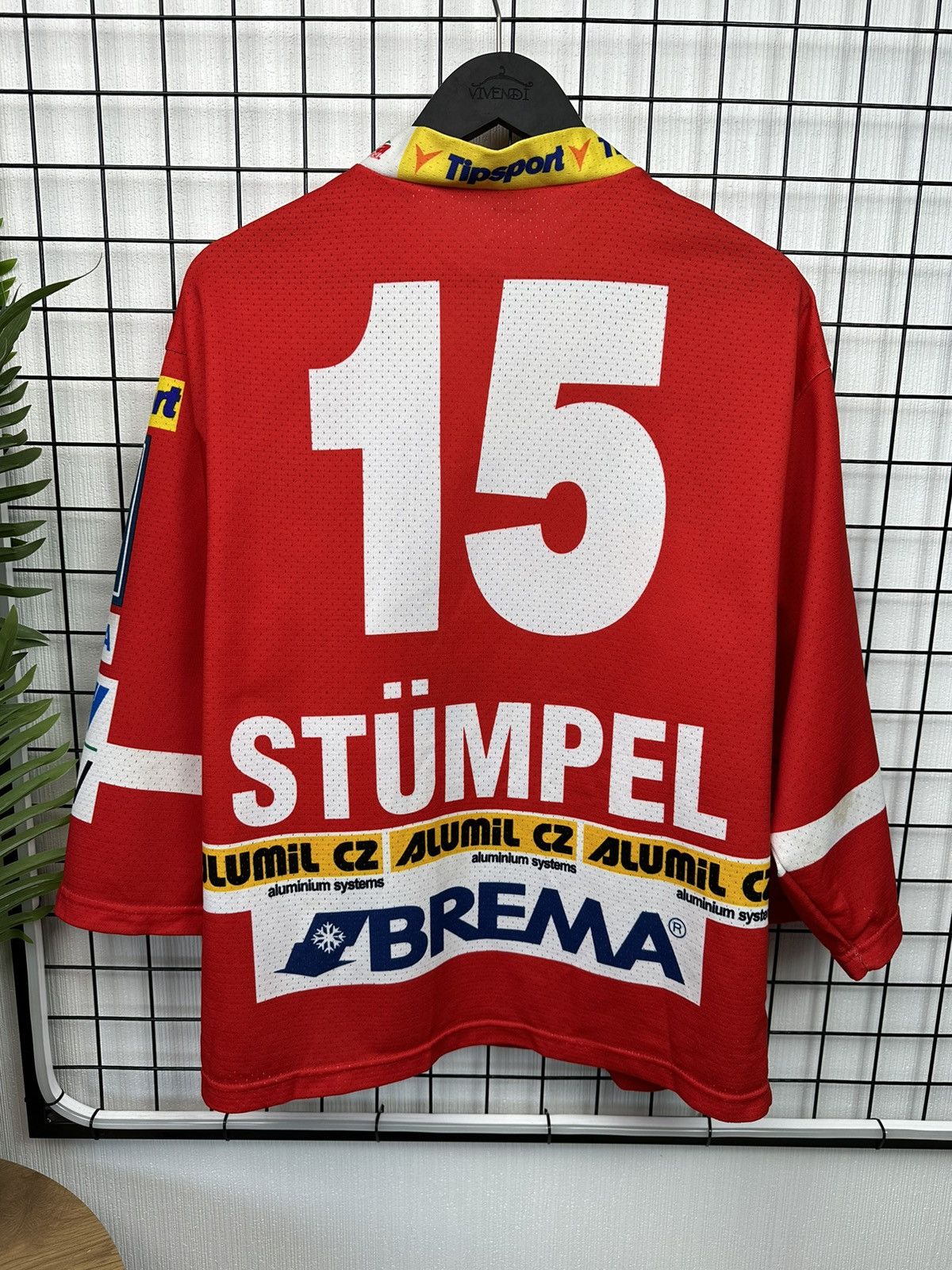 Vintage HC Slavia Praha #15 Stumpel jersey 2004-05 Hockey Men S Red Size US S / EU 44-46 / 1 - 1 Thumbnail