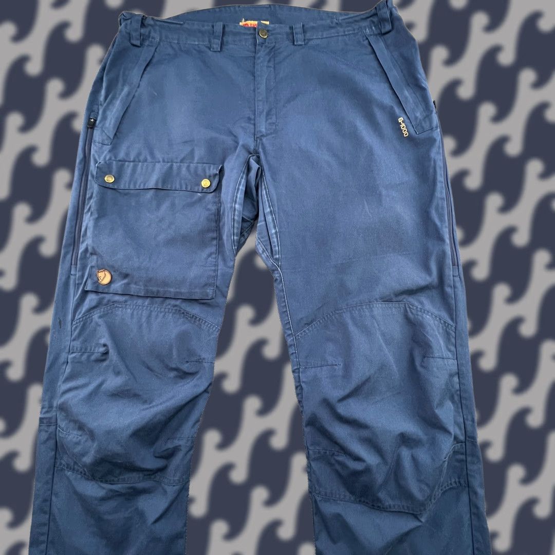 Vintage Fjallraven Singi Trousers Pants Mens 2XL Trekking Blue G-1000 Outdoor Size US 39 - 1 Thumbnail