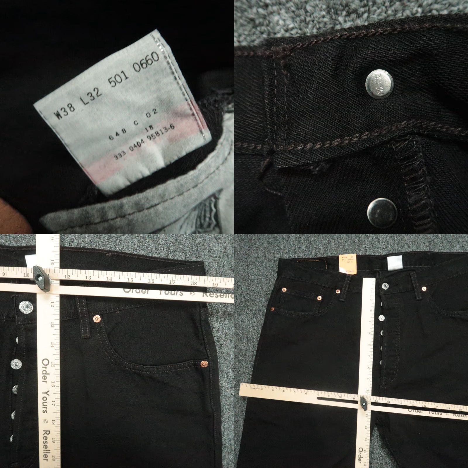 Levi's VINTAGE Levi's Jeans Mens 38x32 Black 501 Preshrunk Button Fly 5 Pocket Y2K NWT Size US 38 / EU 54 - 8 Thumbnail