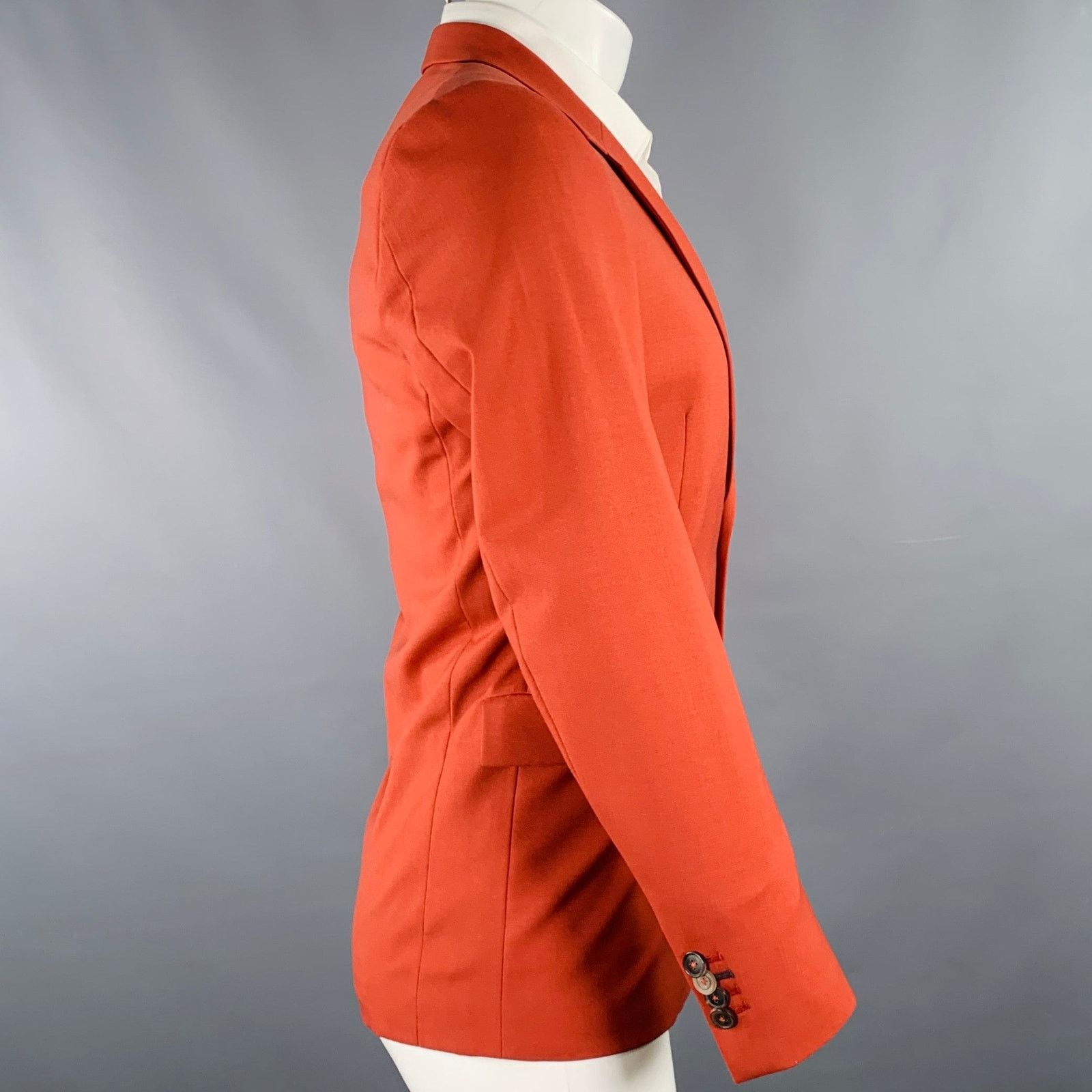Paul Smith Size 38 Brown Brick Wool Single Breasted Sport Coat Size 38R - 2 Thumbnail