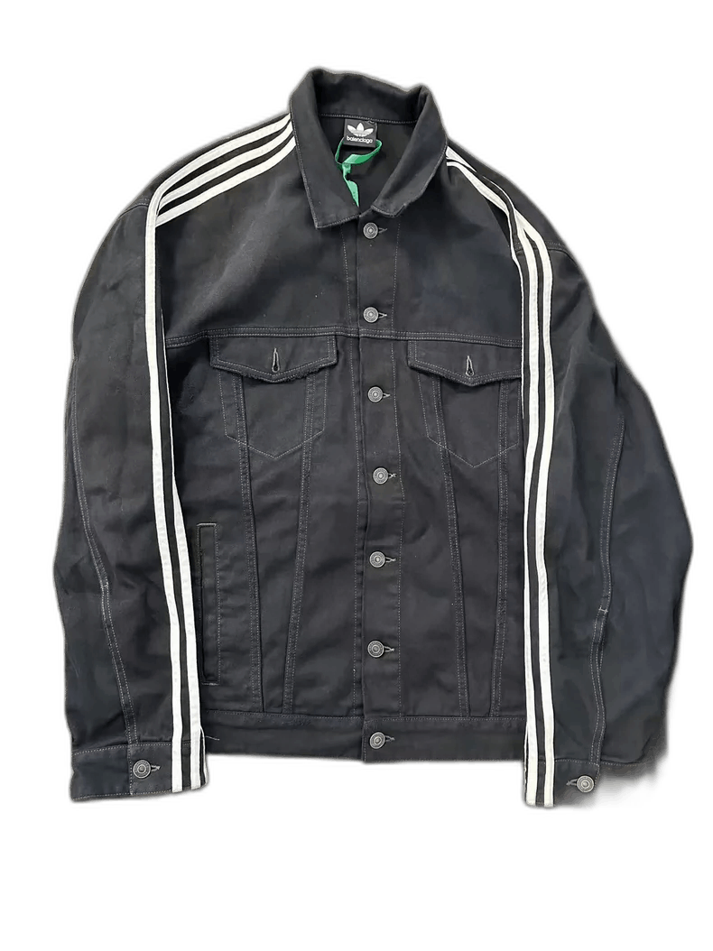 Balenciaga Balenciaga x Adidas Denim Jacket in Black-2505 Size US M / EU 48-50 / 2 - 1 Thumbnail